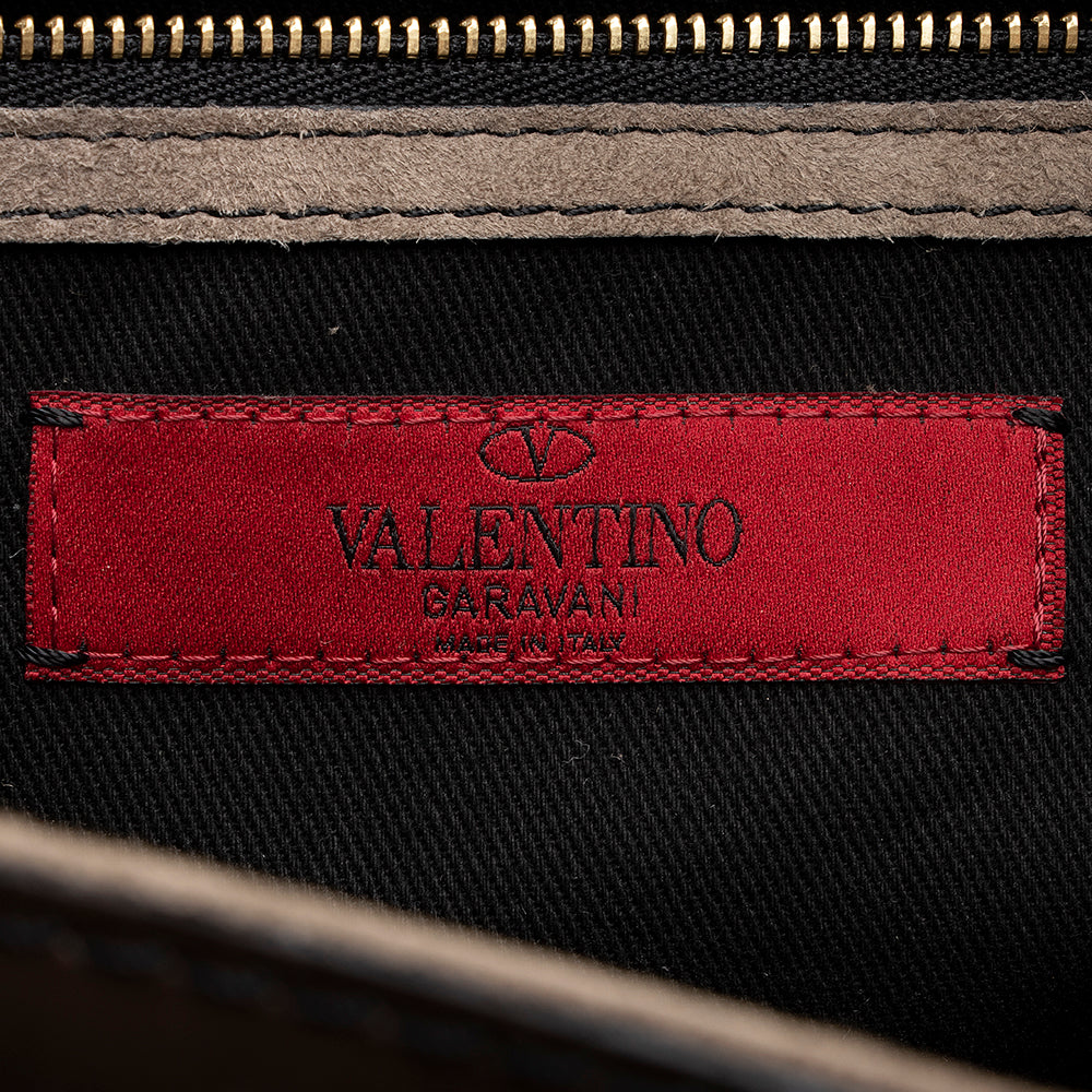 Valentino Patent Leather Braided Handle Satchel (SHF-19732)