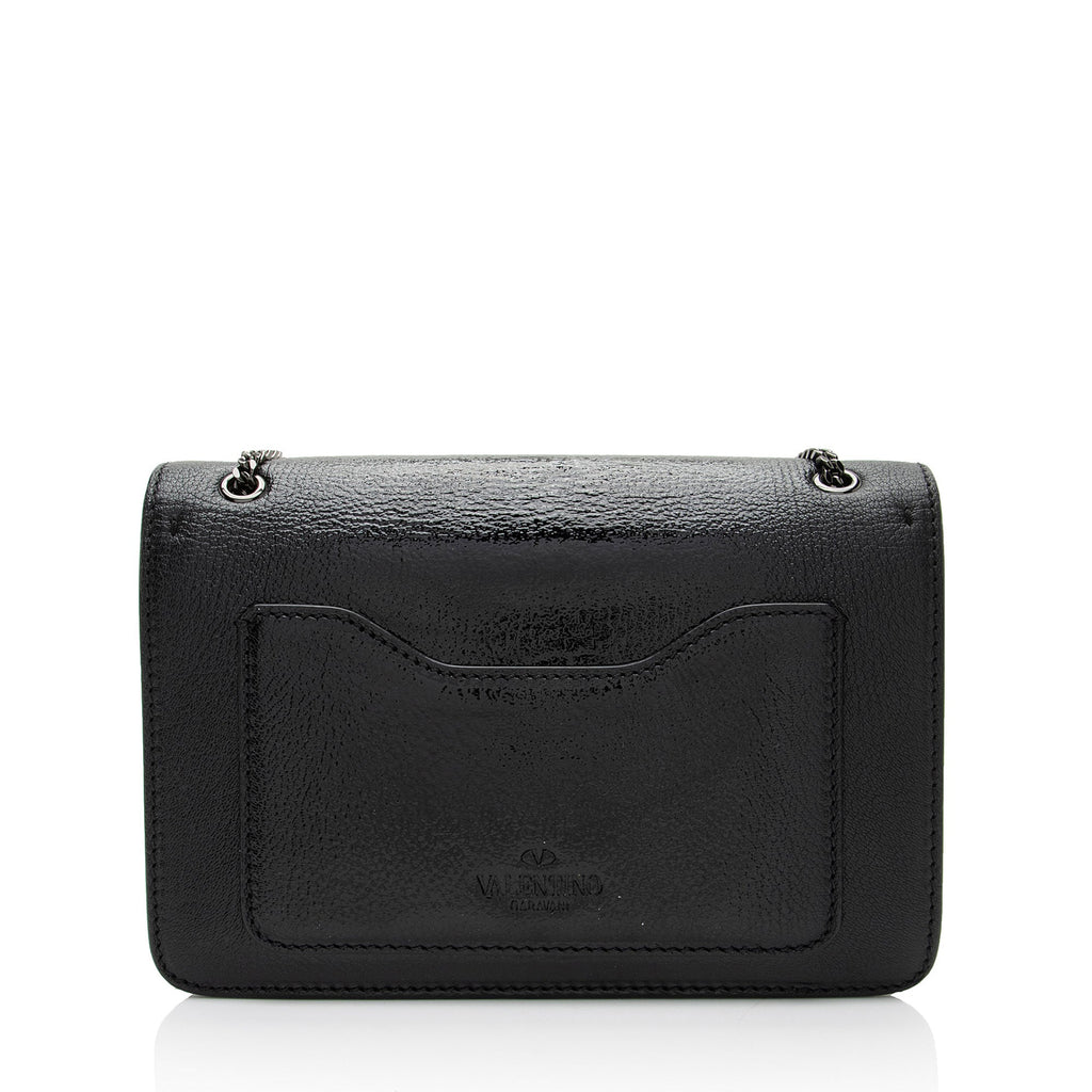 Valentino Patent Leather Demilune Small Shoulder Bag