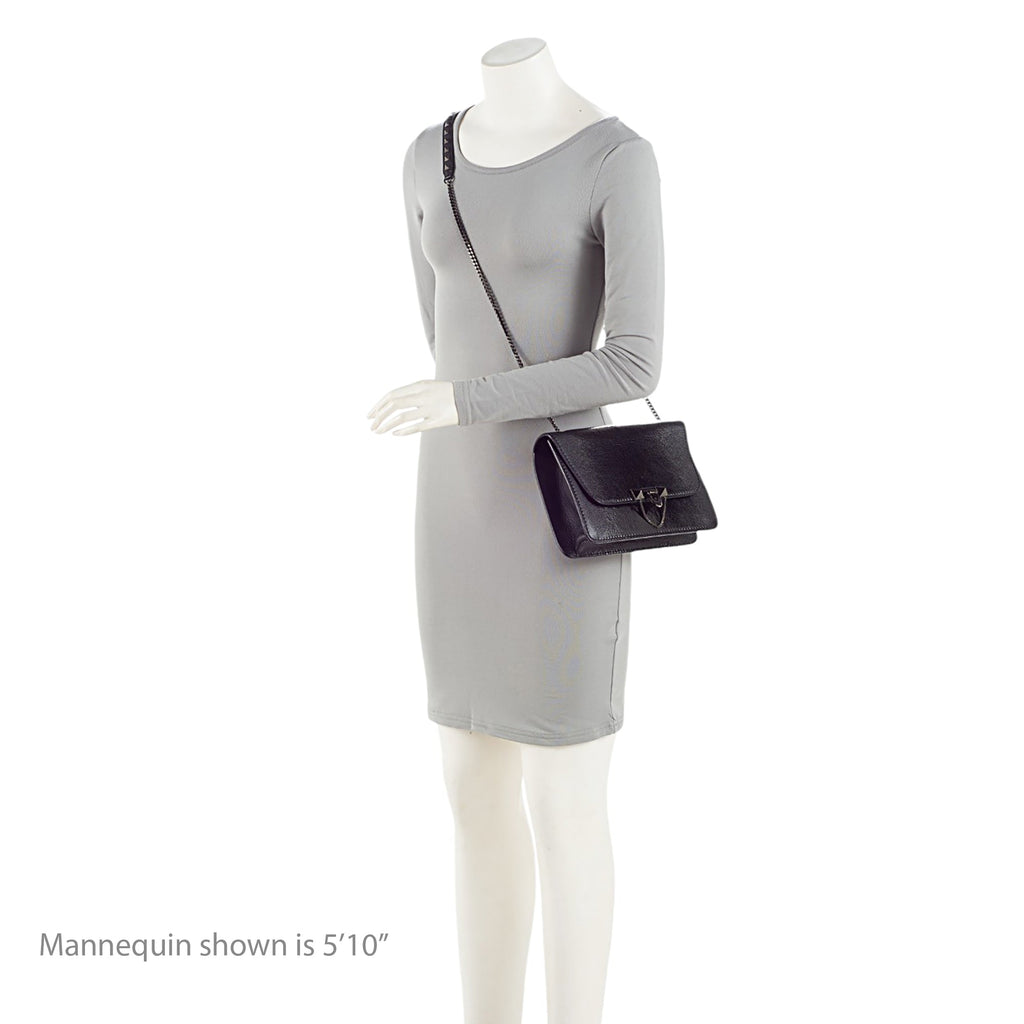 Valentino Patent Leather Demilune Small Shoulder Bag