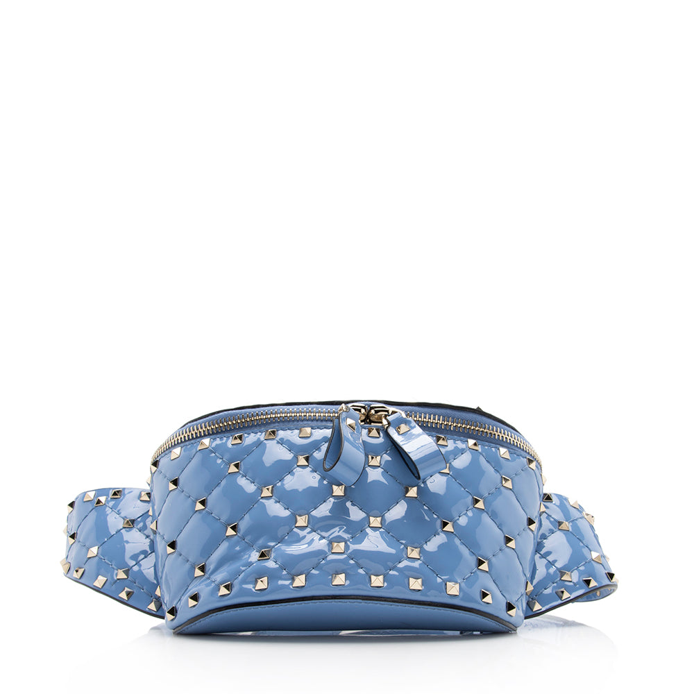 Valentino Patent Leather Rockstud Spike Belt Bag - FINAL SALE (SHF-14918)