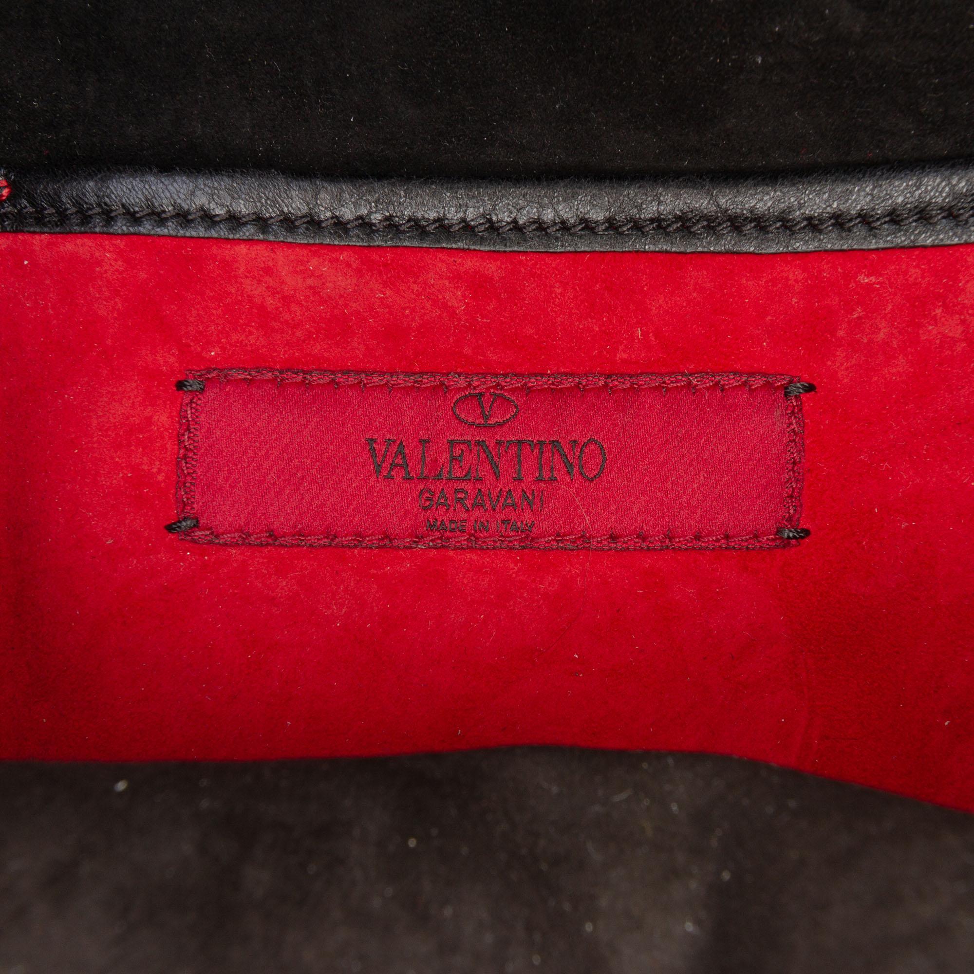 Valentino Quilted Crinkled Leather Rockstud Double Zip Camera Bag