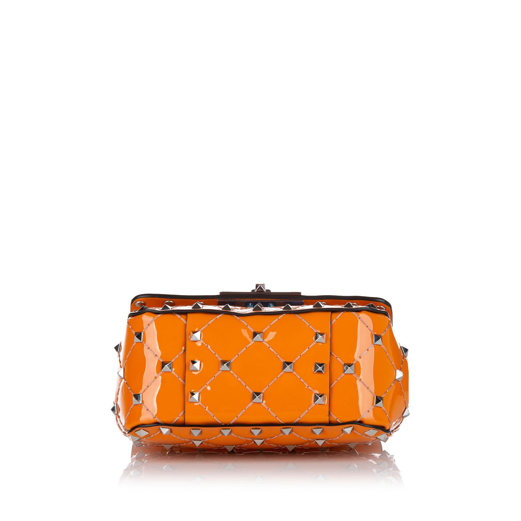 Valentino Rockstud Spike Patent Leather Satchel (SHG-24789)