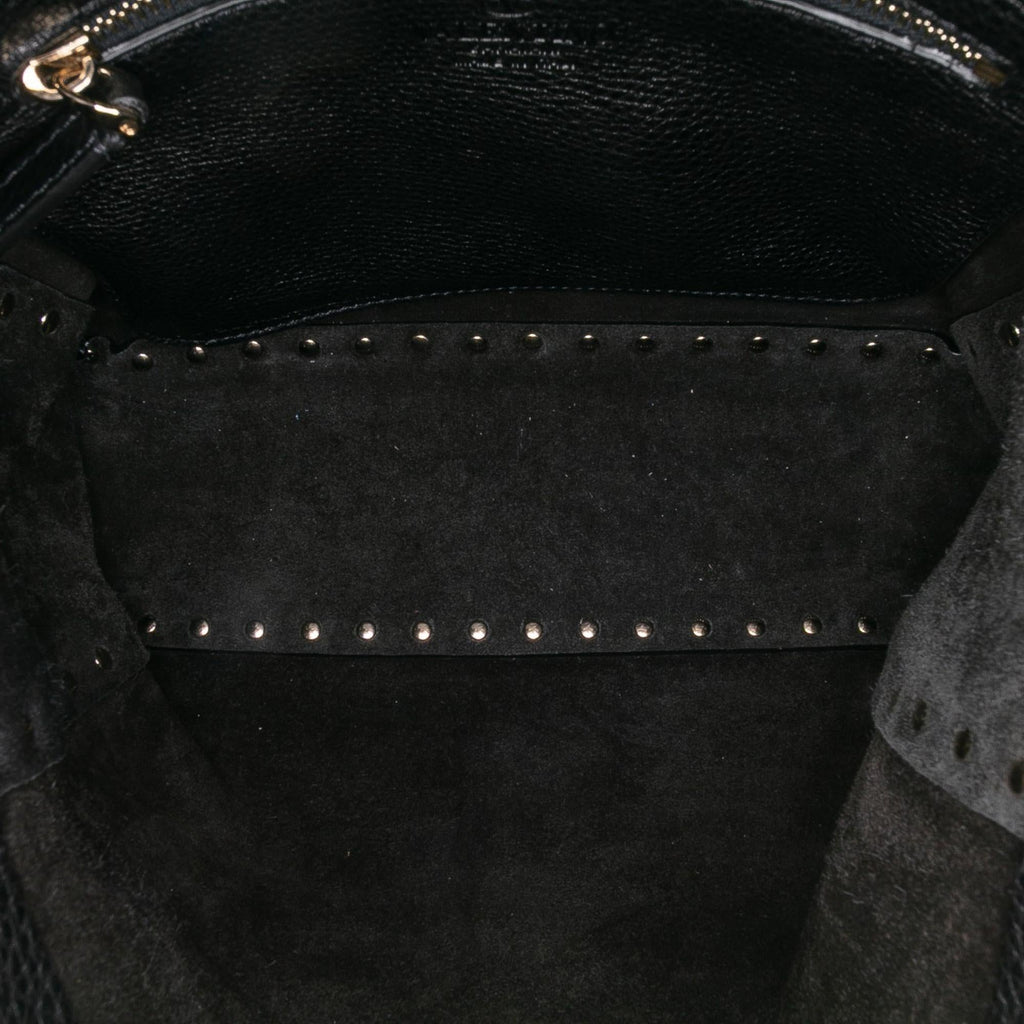 Valentino Small Grainy Calfskin Rockstud Flip Lock Messenger Bag