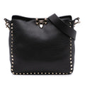 Valentino Small Grainy Calfskin Rockstud Flip Lock Messenger Bag