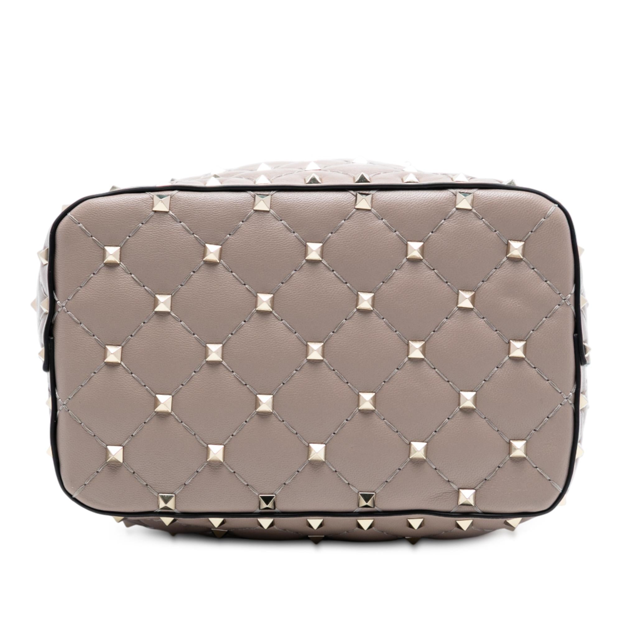 Valentino Small Leather Rockstud Spike Bucket Bag