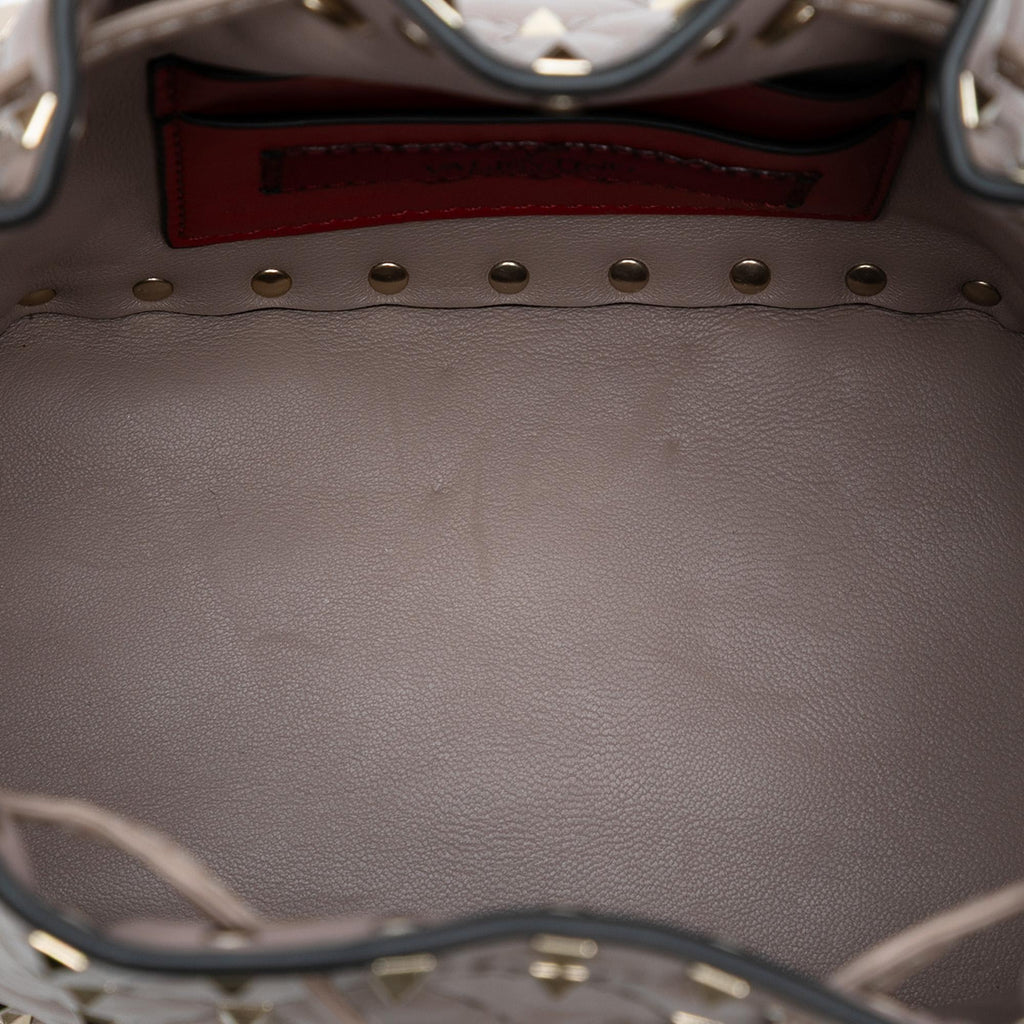 Valentino Small Leather Rockstud Spike Bucket Bag