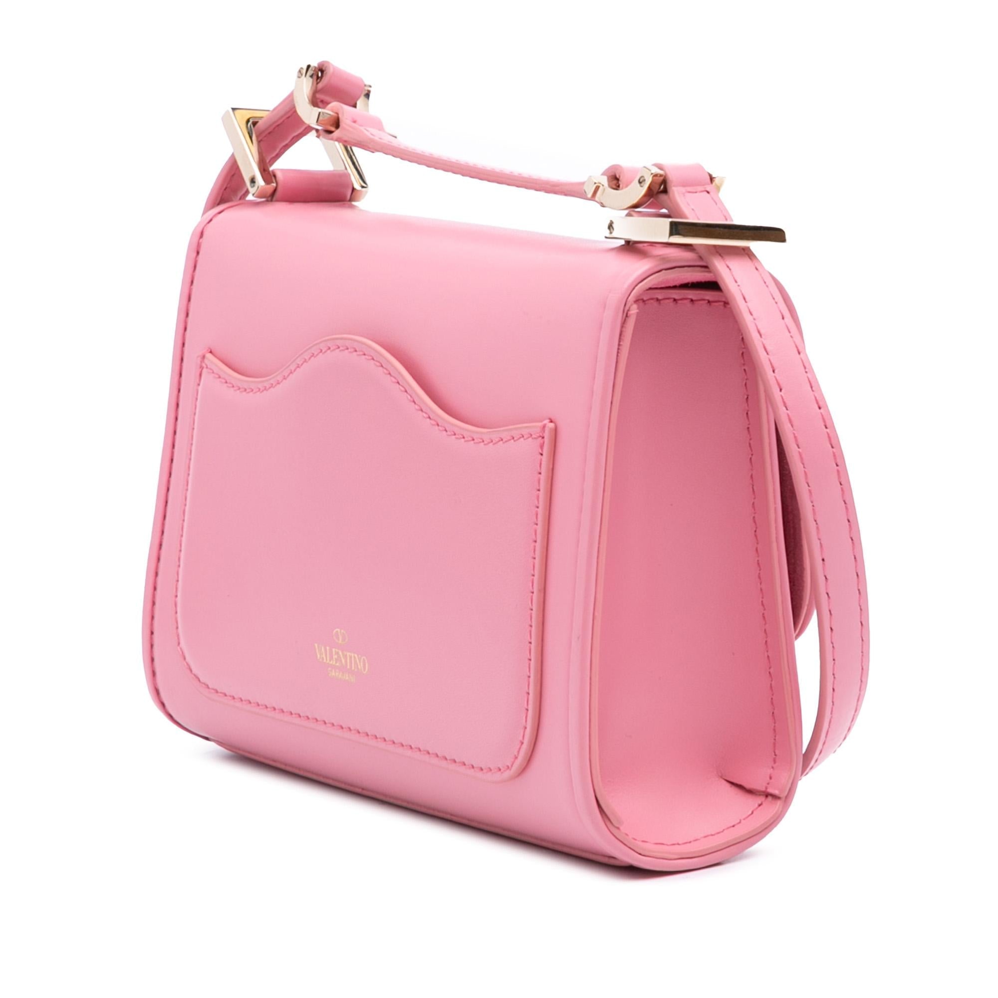 Valentino Small Leather VLogo Type Crossbody