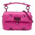 Valentino Small Nappa Lacquer Monochrome Roman Stud Satchel