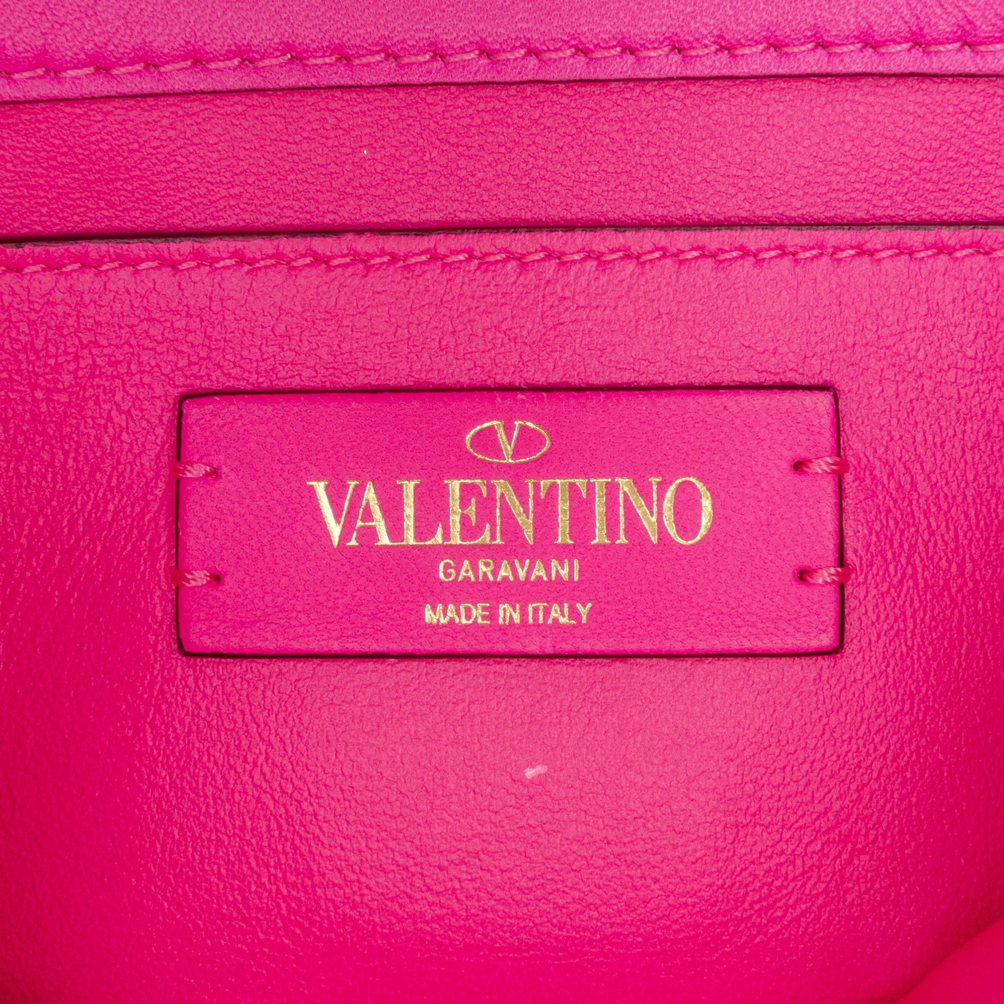 Valentino Small Nappa Lacquer Monochrome Roman Stud Satchel