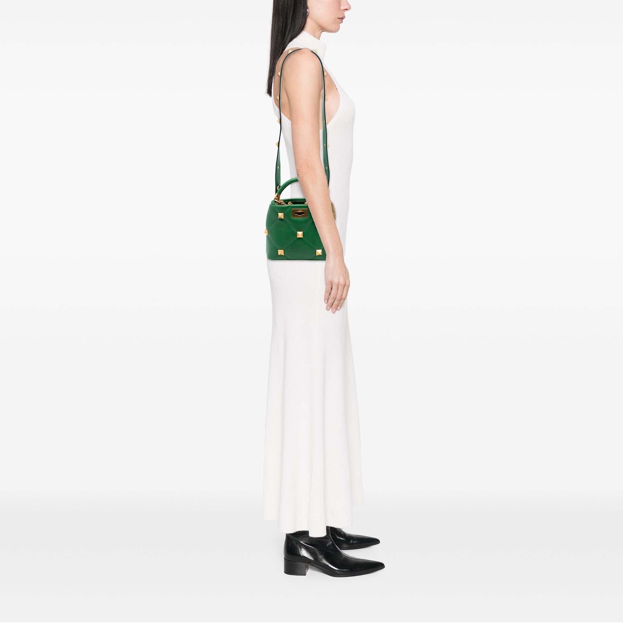 Valentino Small Nappa Roman Stud The Handle Bag