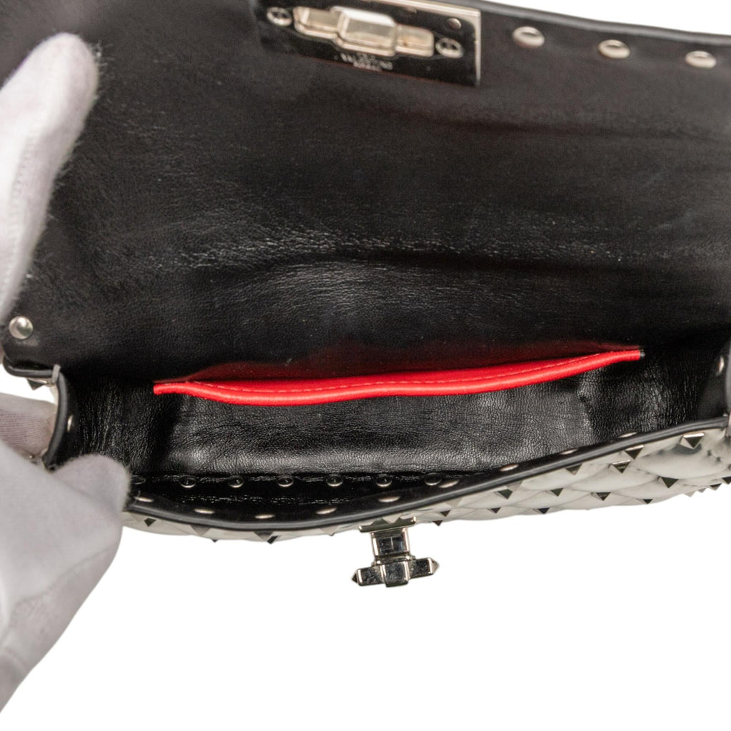 Valentino Small Patent Rockstud Spike Satchel