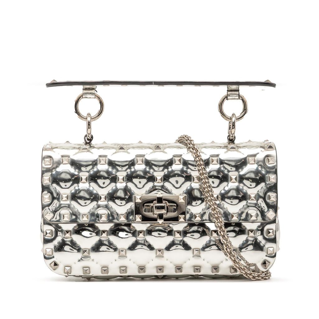 Valentino Small Patent Rockstud Spike Satchel