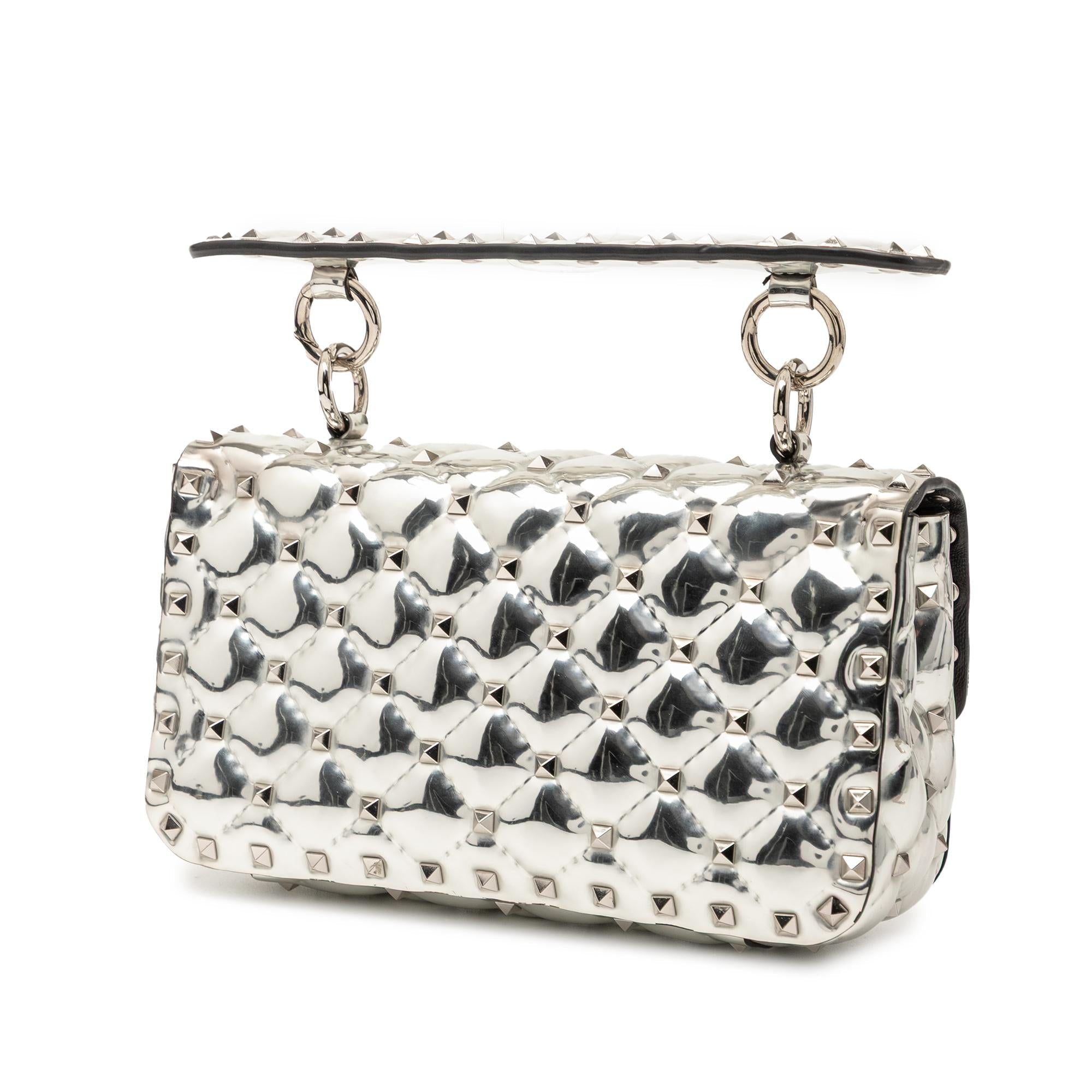 Valentino Small Patent Rockstud Spike Satchel
