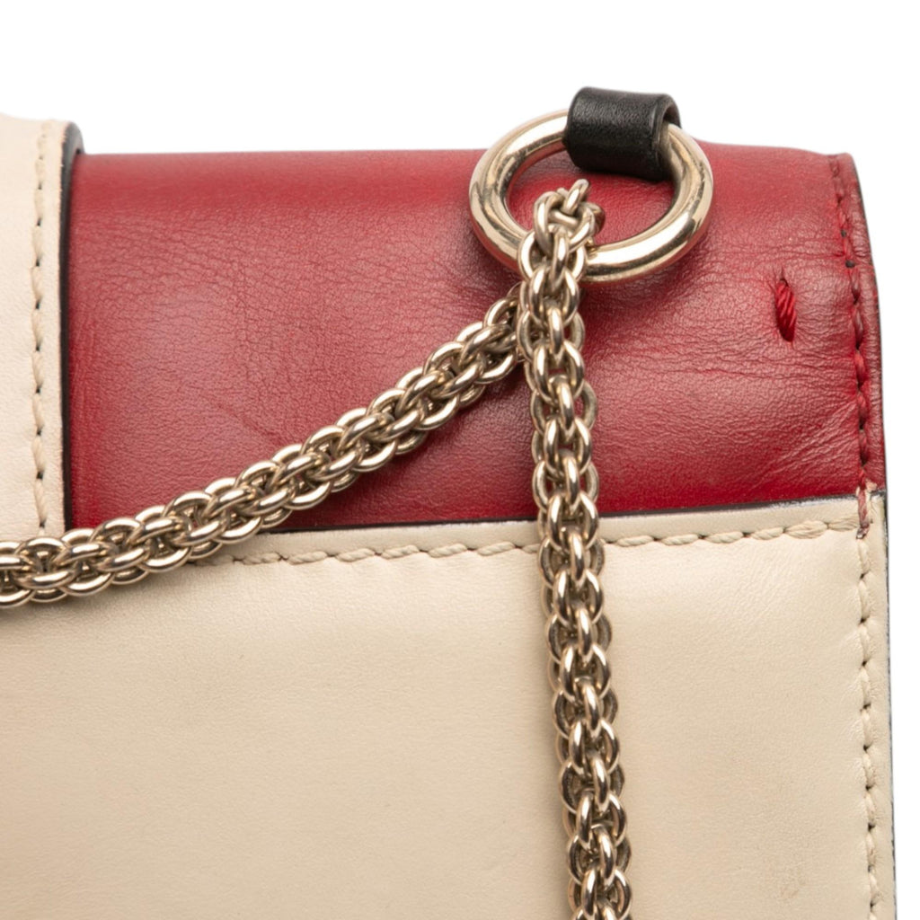 Valentino Small Tricolor Calfskin Rockstud Glam Lock Crossbody