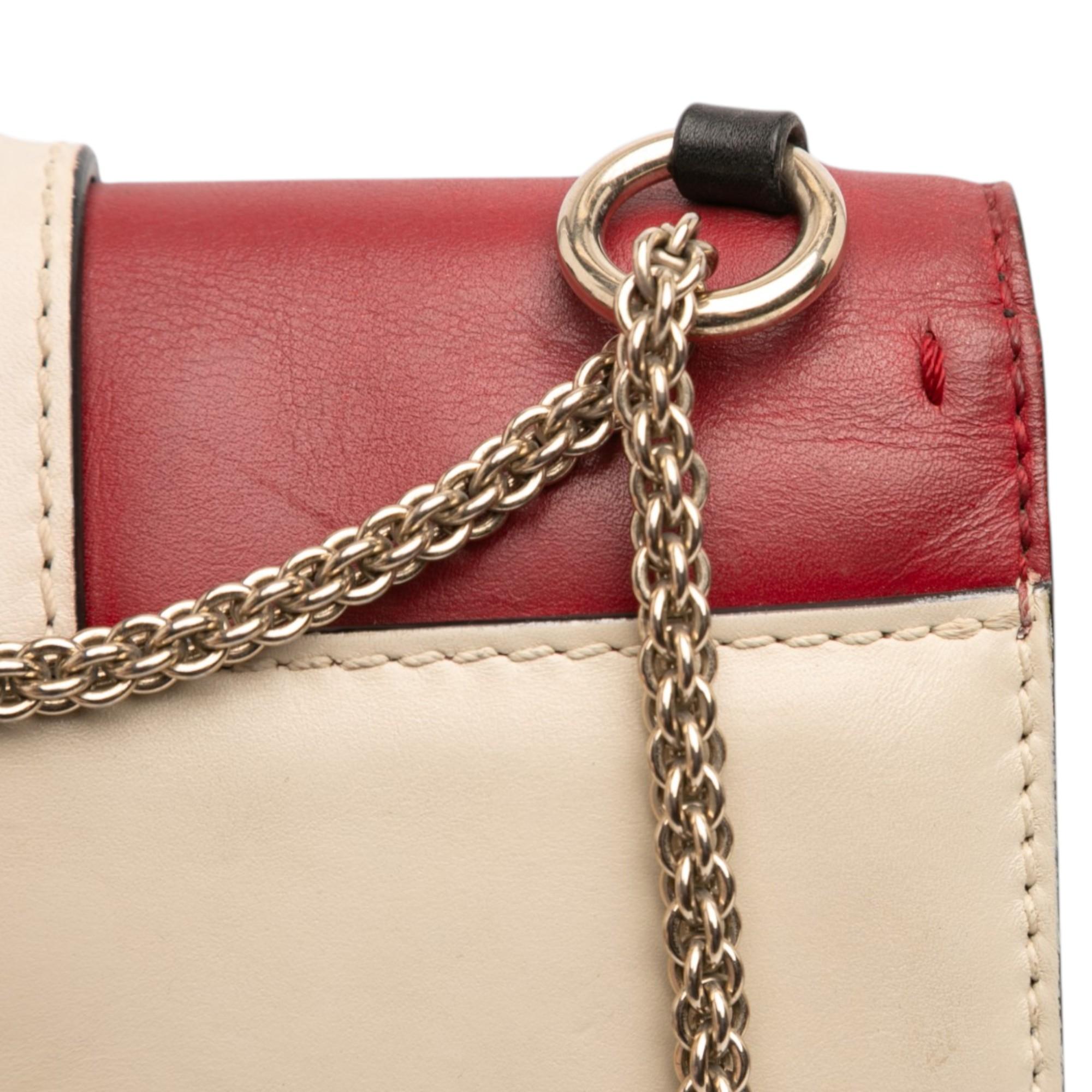 Valentino Small Tricolor Calfskin Rockstud Glam Lock Crossbody