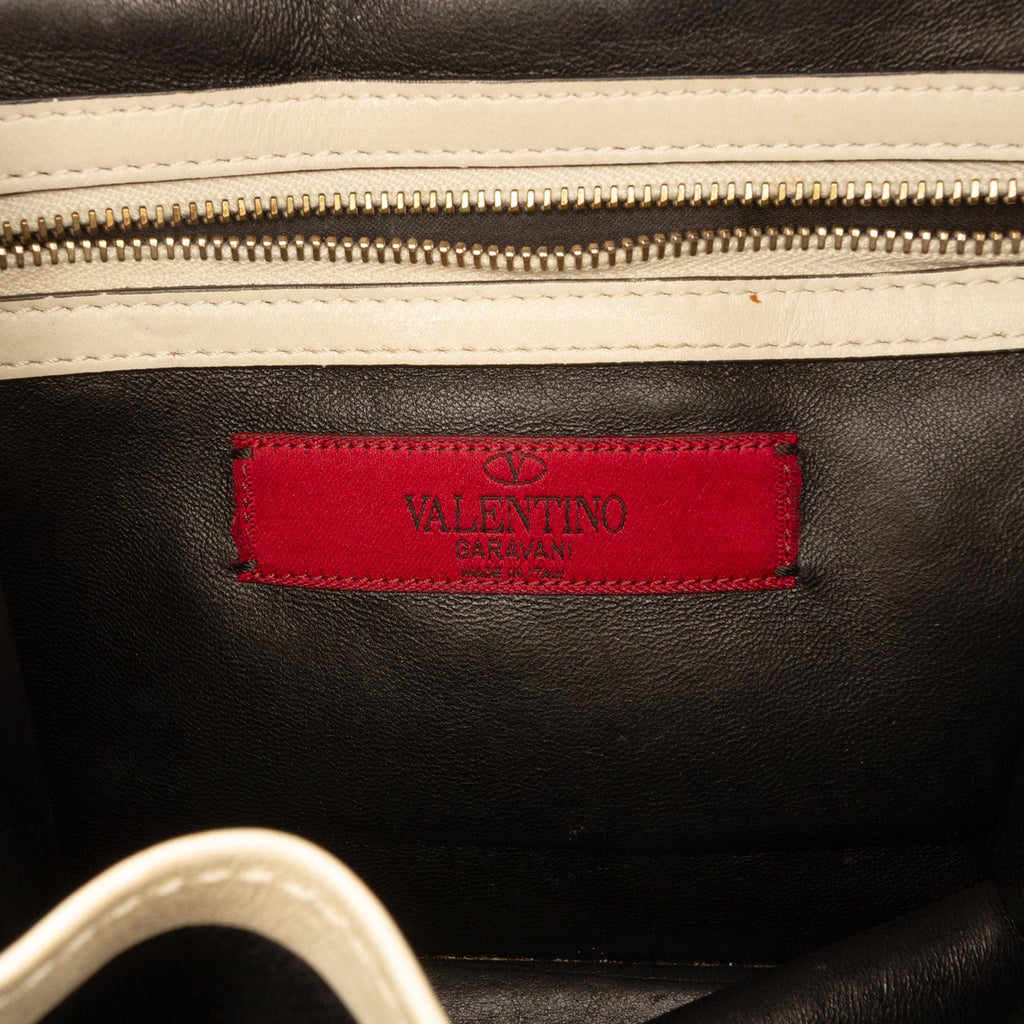 Valentino Small Tricolor Calfskin Rockstud Glam Lock Crossbody