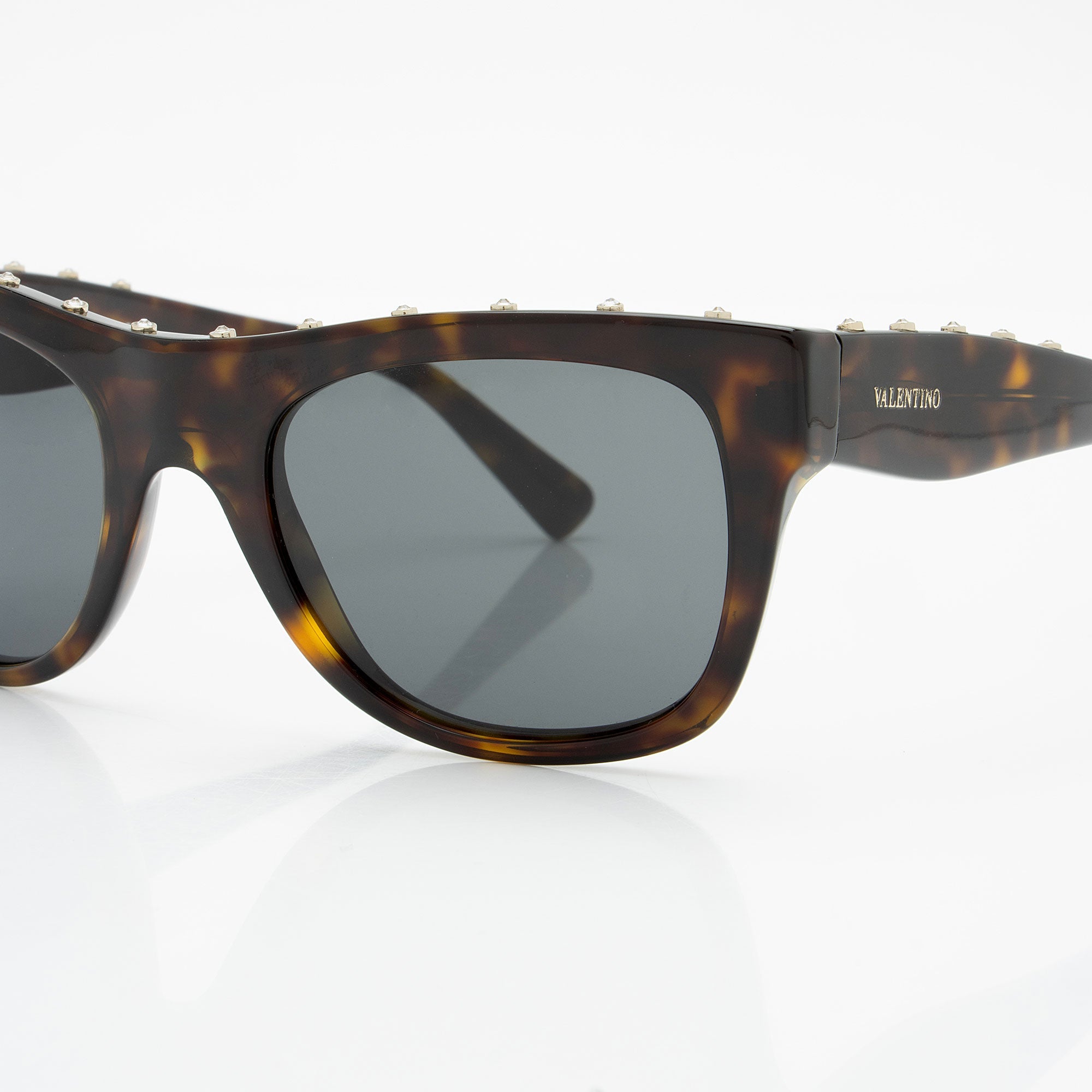 Valentino Studded Square Sunglasses