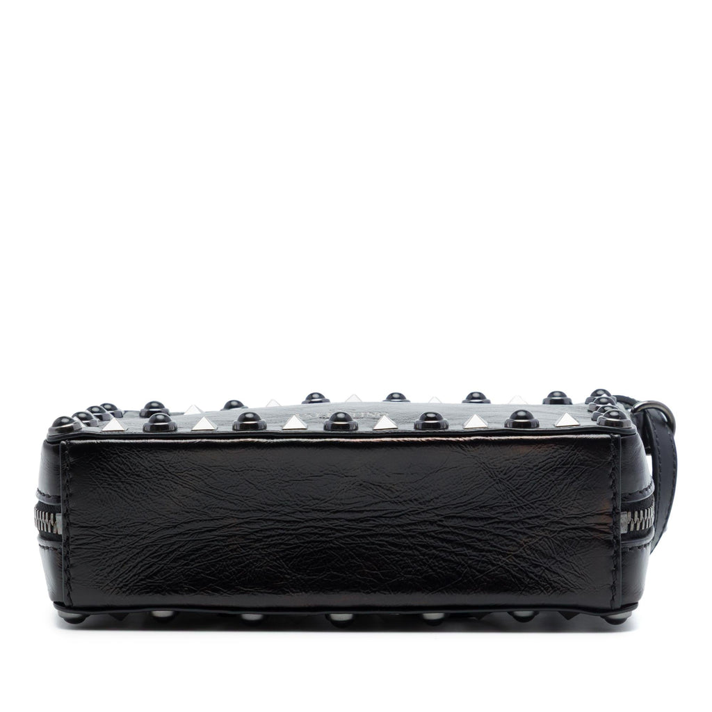 Valentino Textured Leather Rolling Rockstud Camera Bag