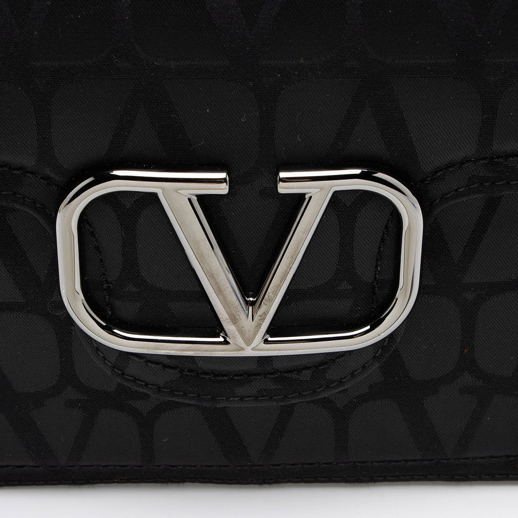 Valentino Toile Iconographe V Logo Shoulder Bag
