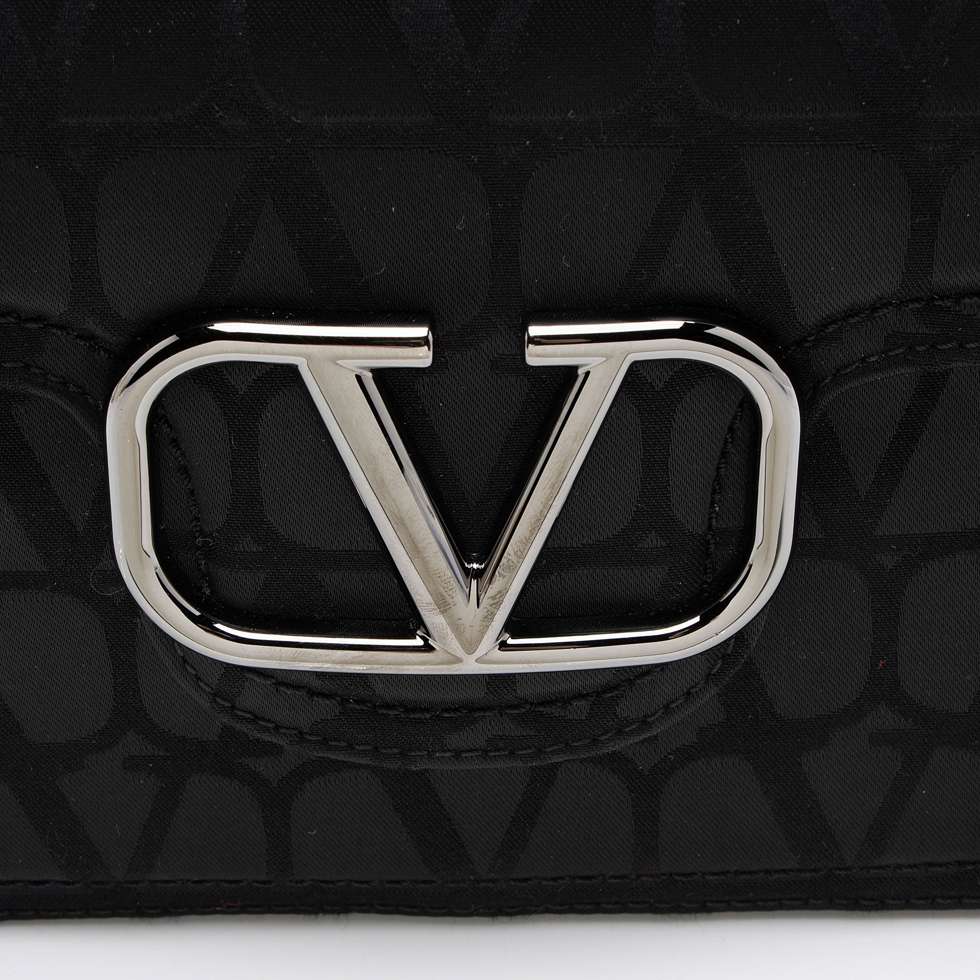Valentino Toile Iconographe V Logo Shoulder Bag