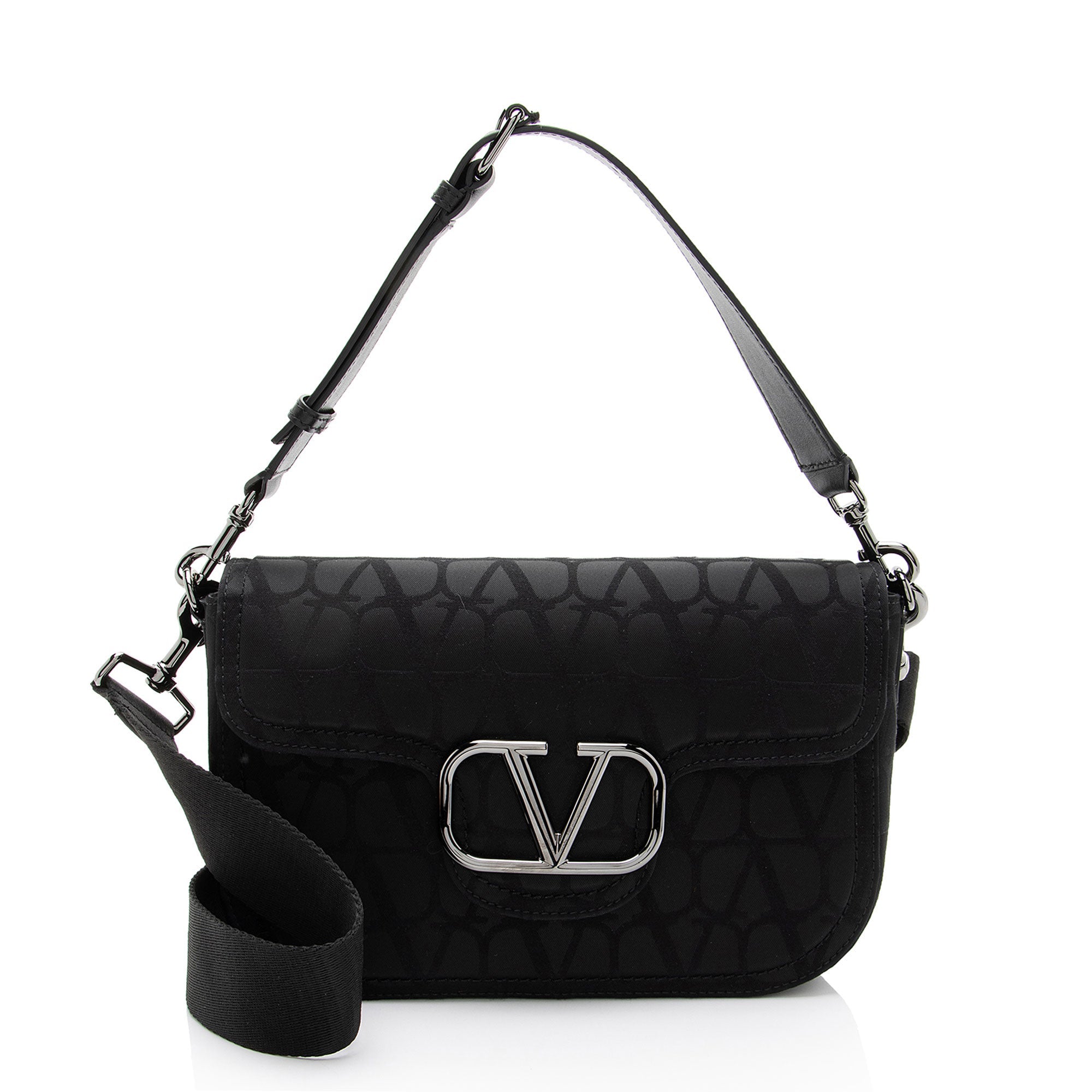 Valentino Toile Iconographe V Logo Shoulder Bag