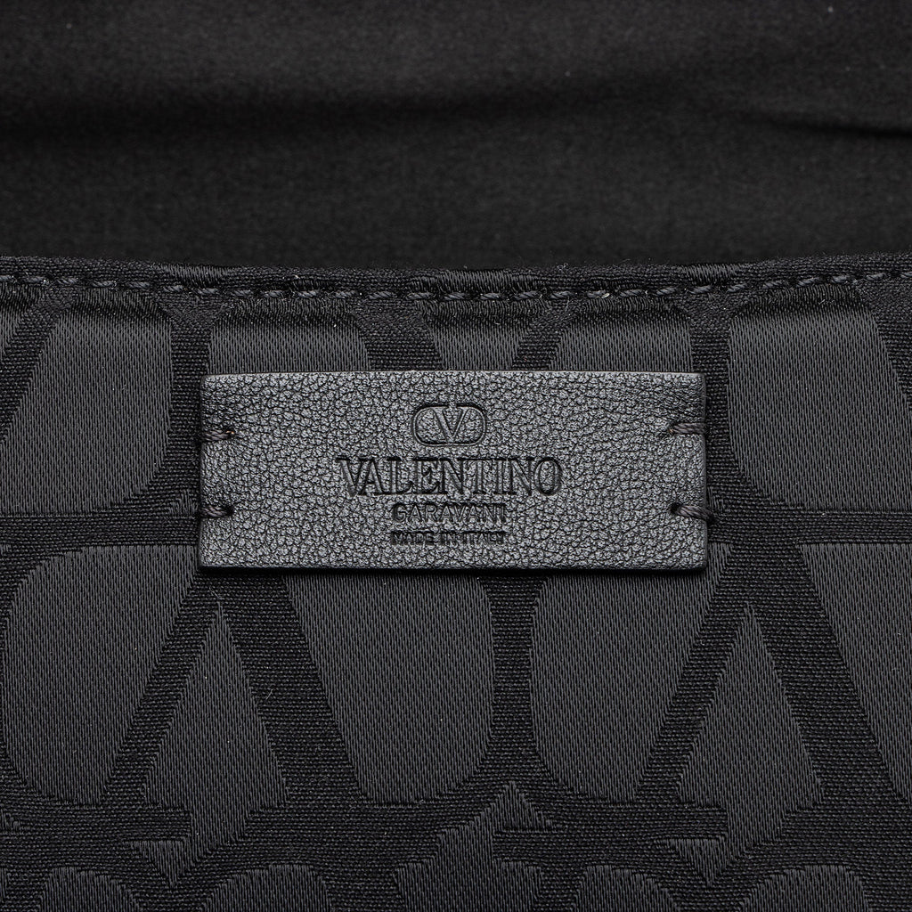 Valentino Toile Iconographe V Logo Shoulder Bag