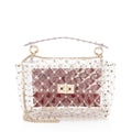 Valentino Transparent PVC Rockstud Spike Up Shoulder Bag