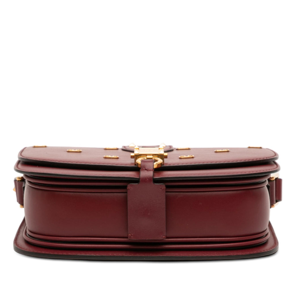 Valentino VLogo Embellished Leather Crossbody