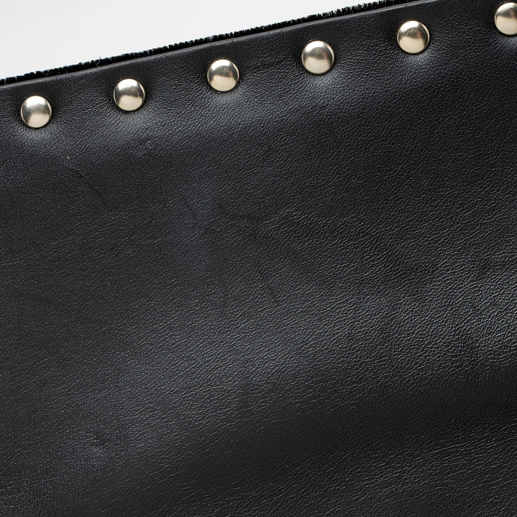 Valentino Velvet Rockstud Spike Up Shoulder Bag