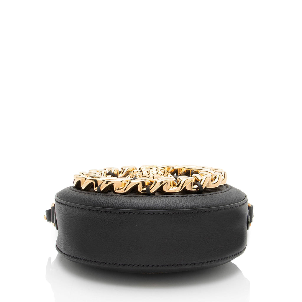 Versace Calfskin Medusa Chain Round Crossbody