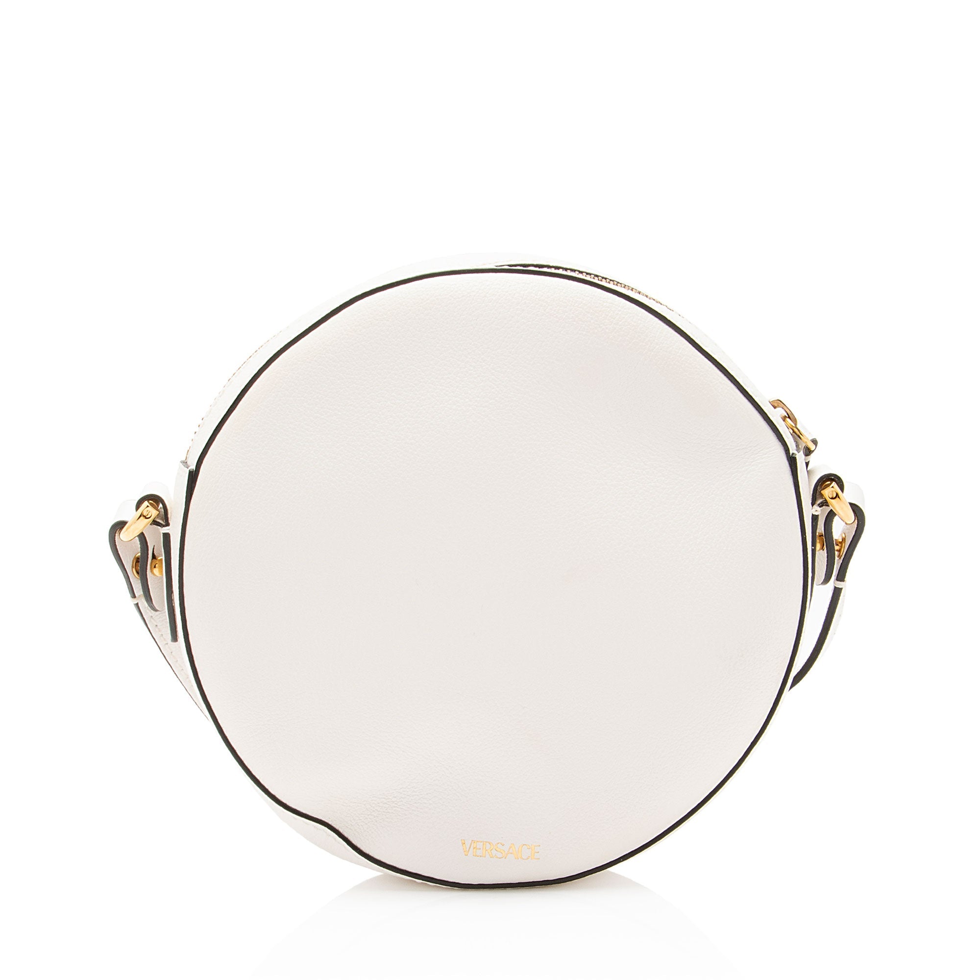 Versace Calfskin Medusa Round Crossbody