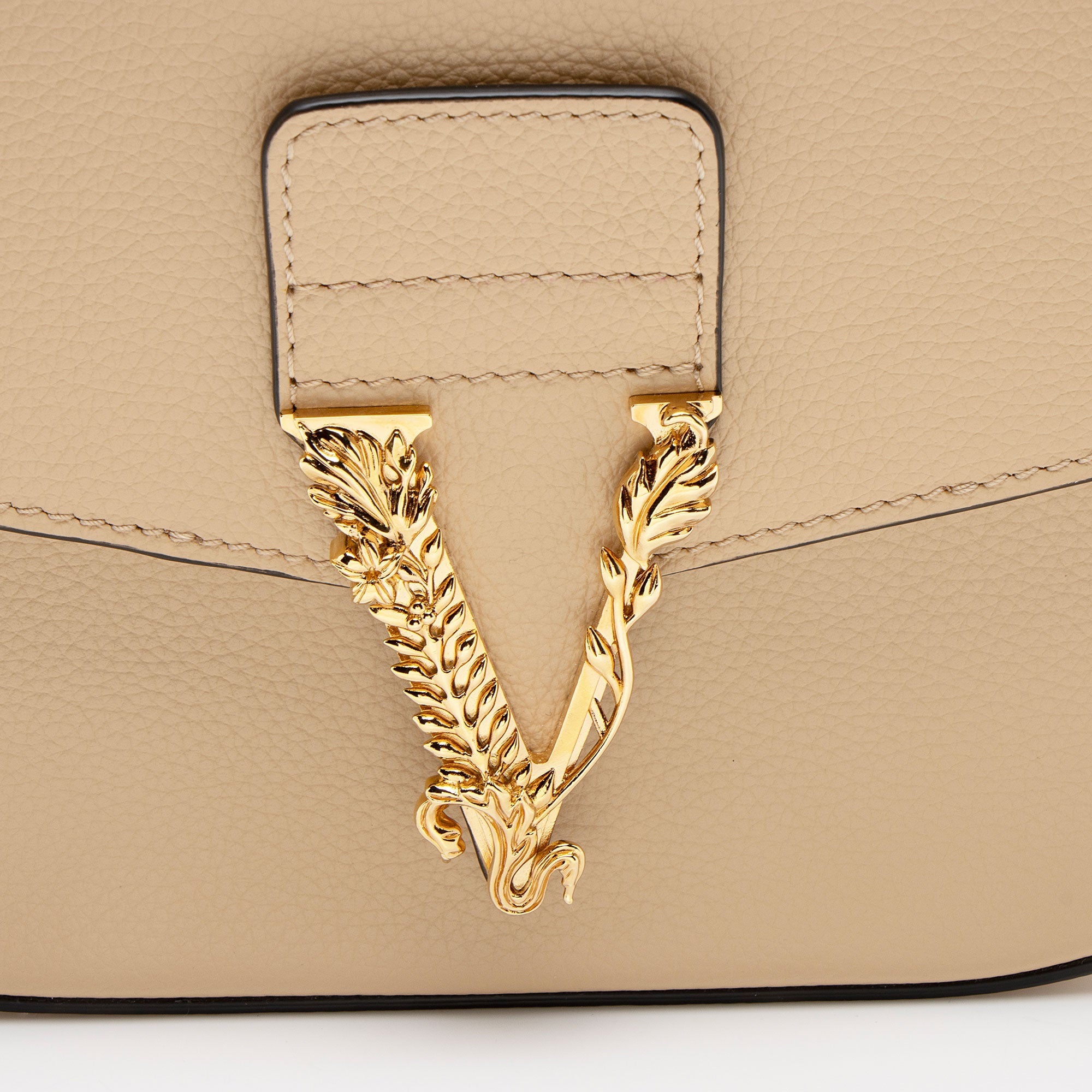 Versace Calfskin Virtus Shoulder Bag