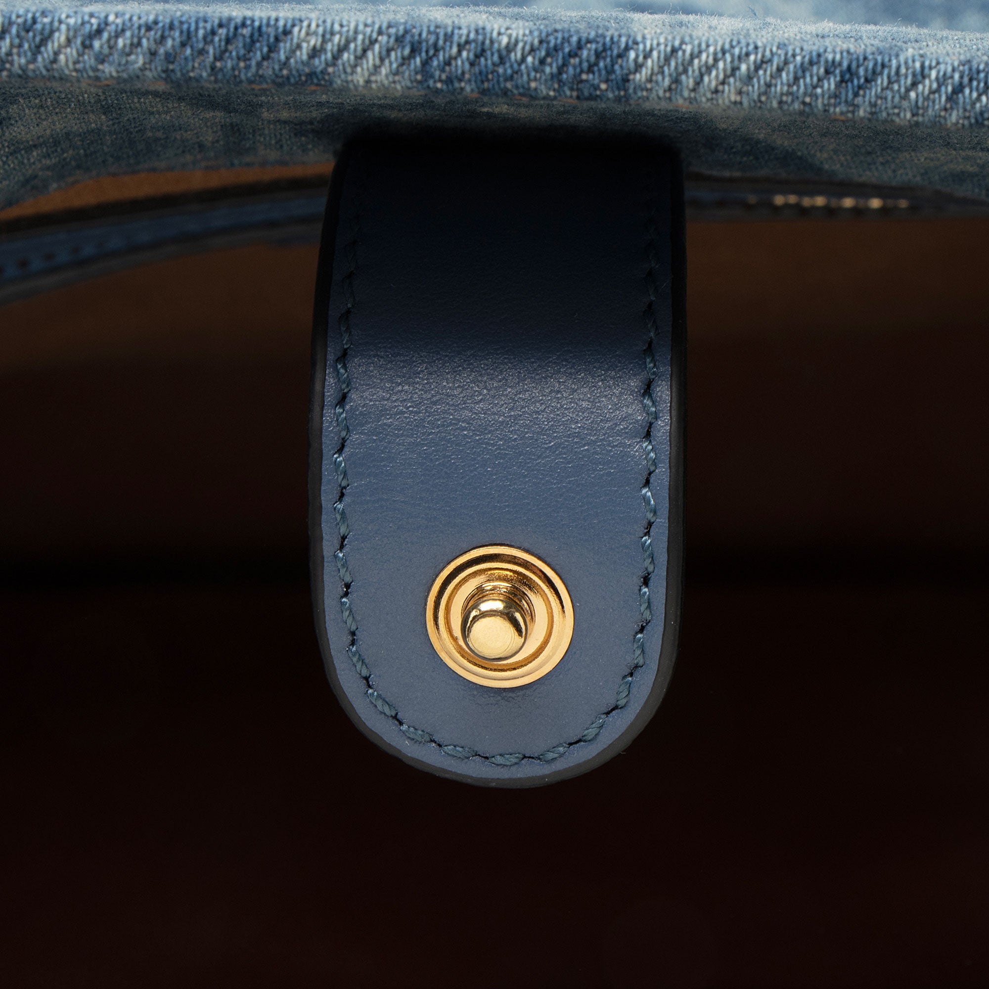 Versace Denim Barocco La Medusa Small Tote Bag