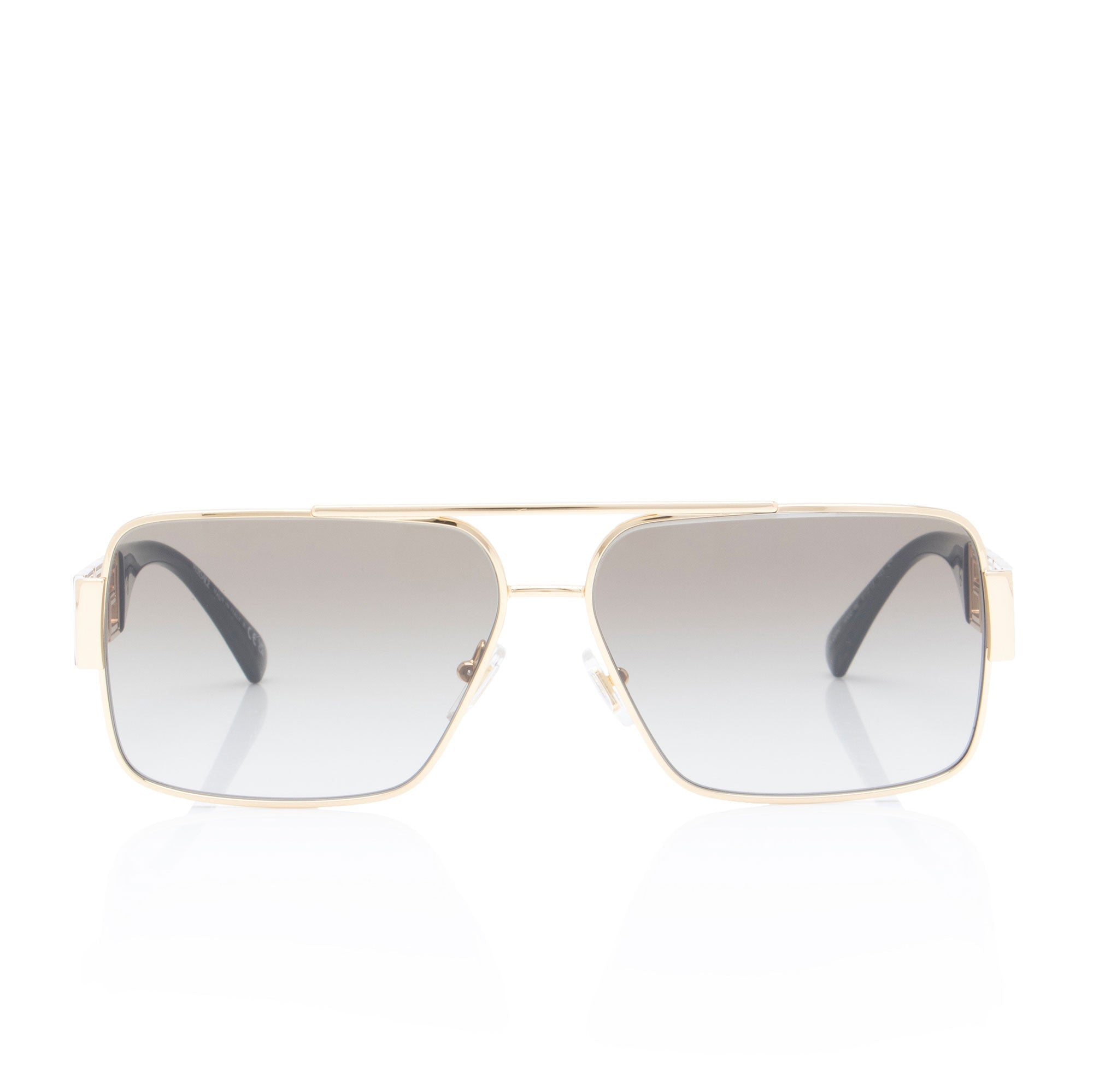 Versace Greca Cutout Rectangular Sunglasses