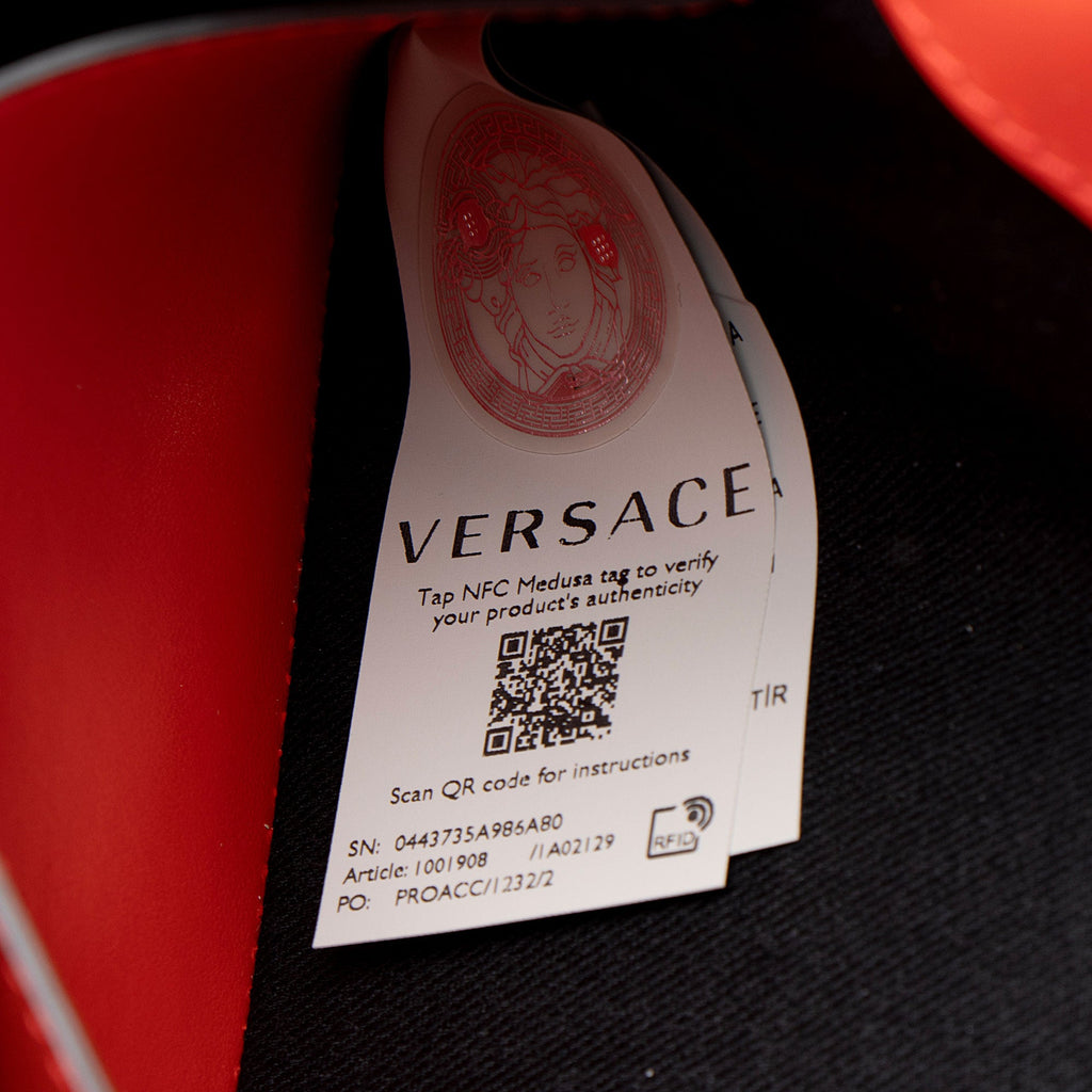 Versace La Greca Coated Canvas Top Handle