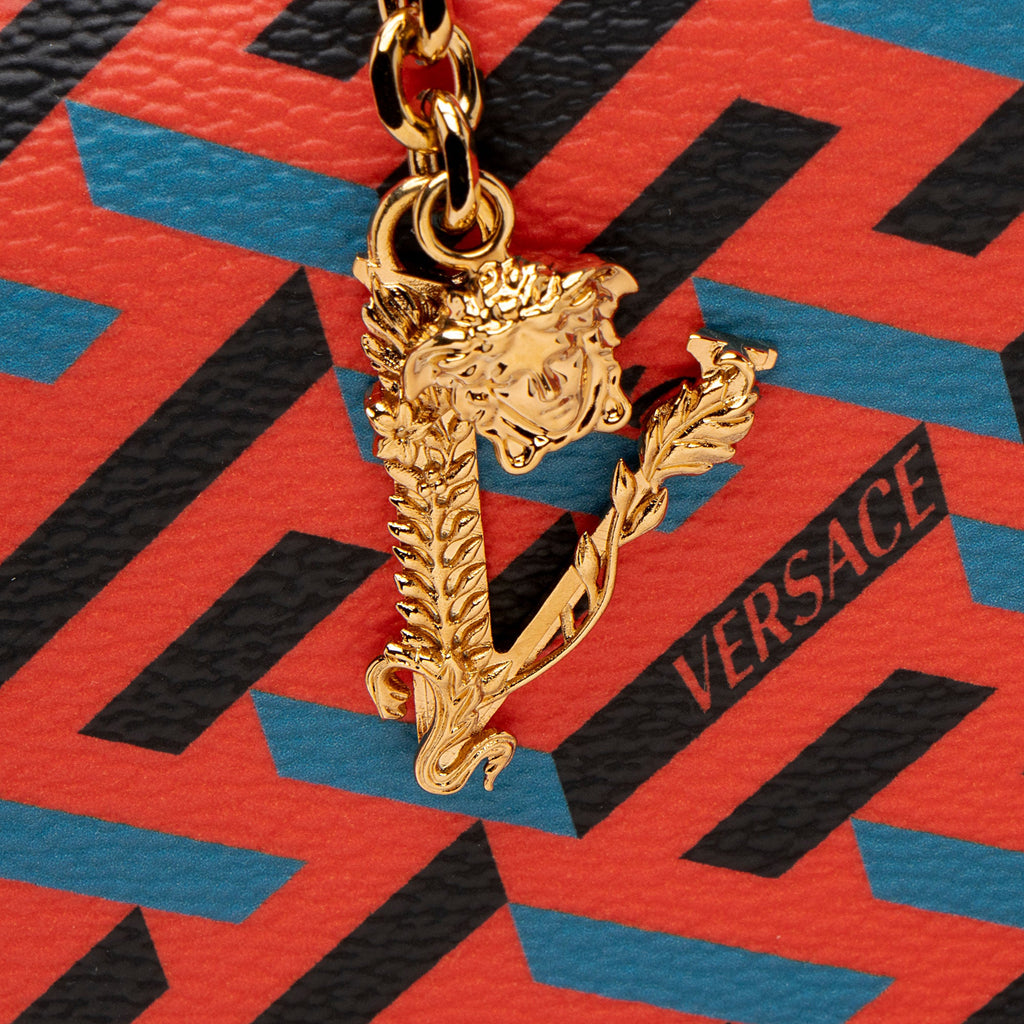 Versace La Greca Coated Canvas Top Handle