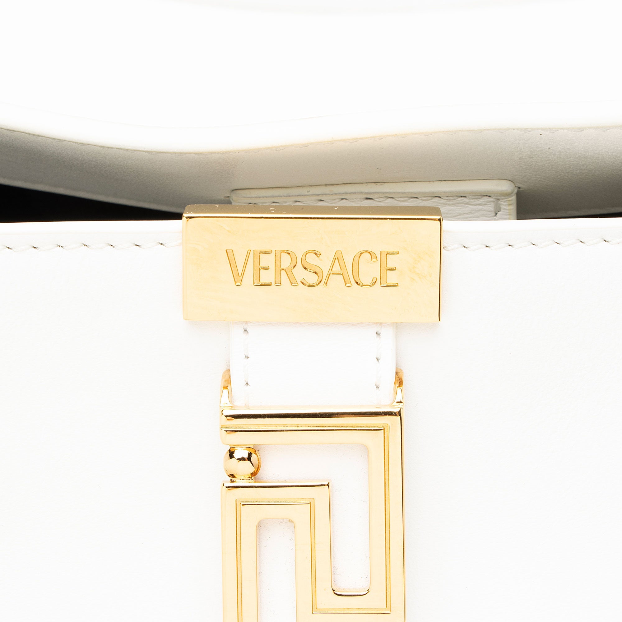 Versace Leather Grecca Goddess Large Tote