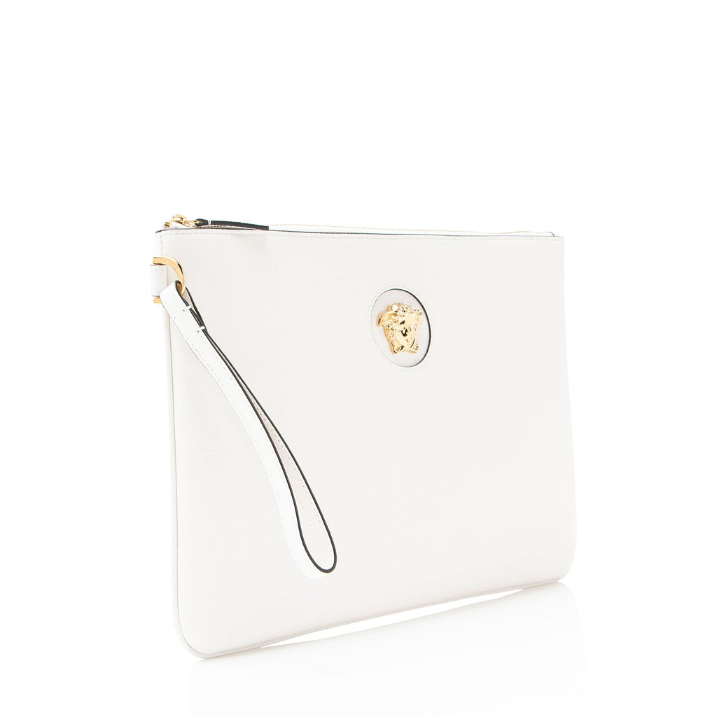 Versace Leather Medusa Wristlet