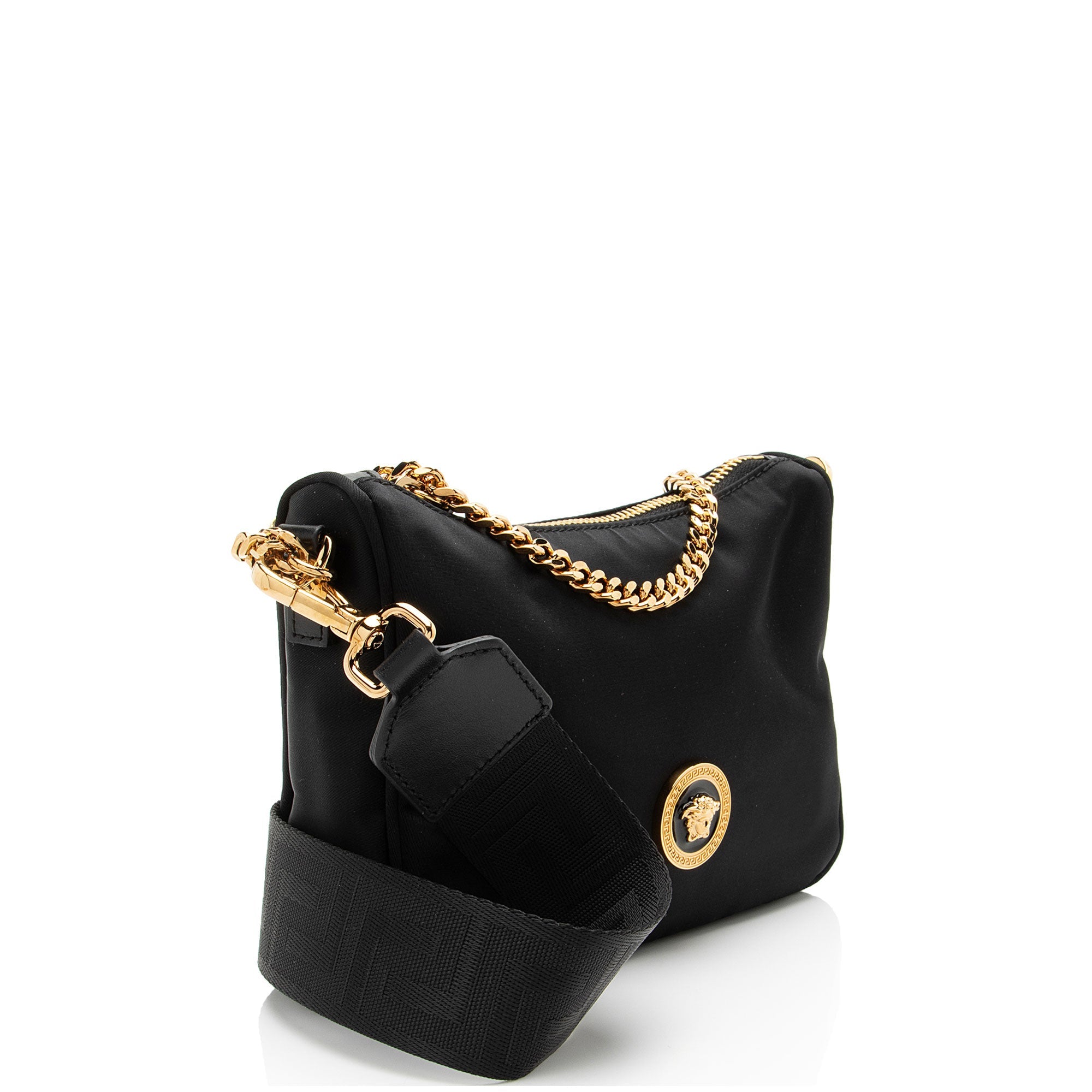 Versace Nylon Medusa Tribute Chain Mini Crossbody