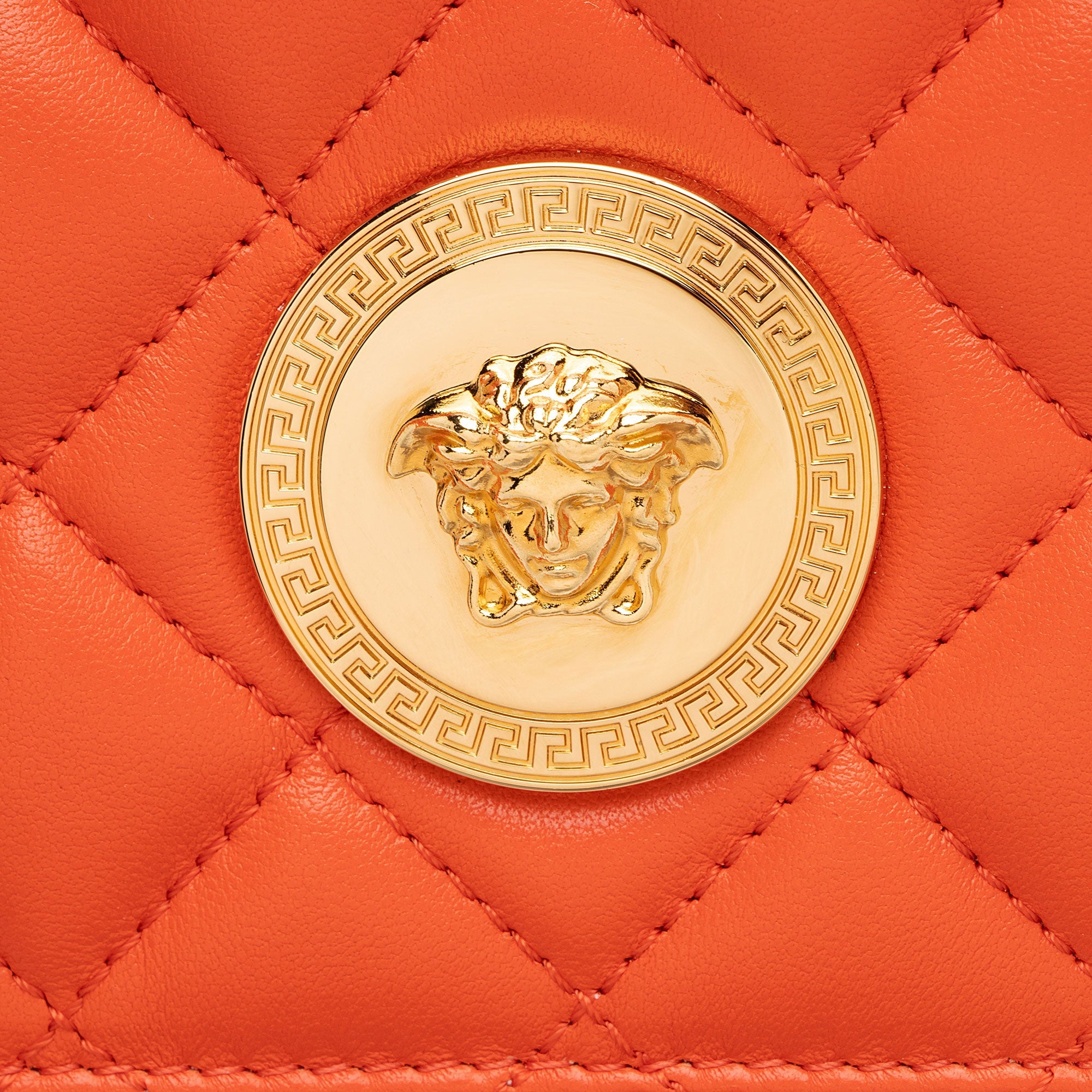 Versace Quilted Lambskin Medusa Medium Flap Bag