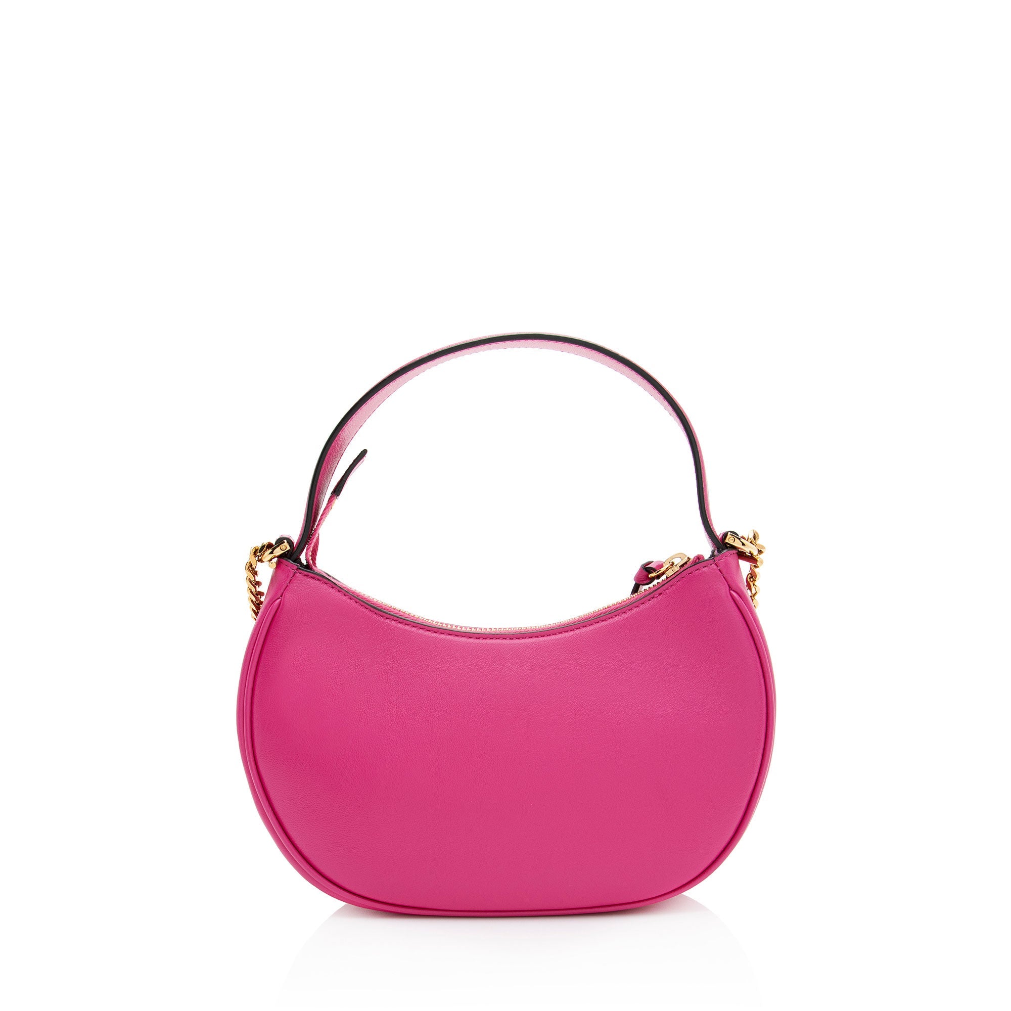 Versace Quilted Leather Medusa Half Moon Shoulder Bag