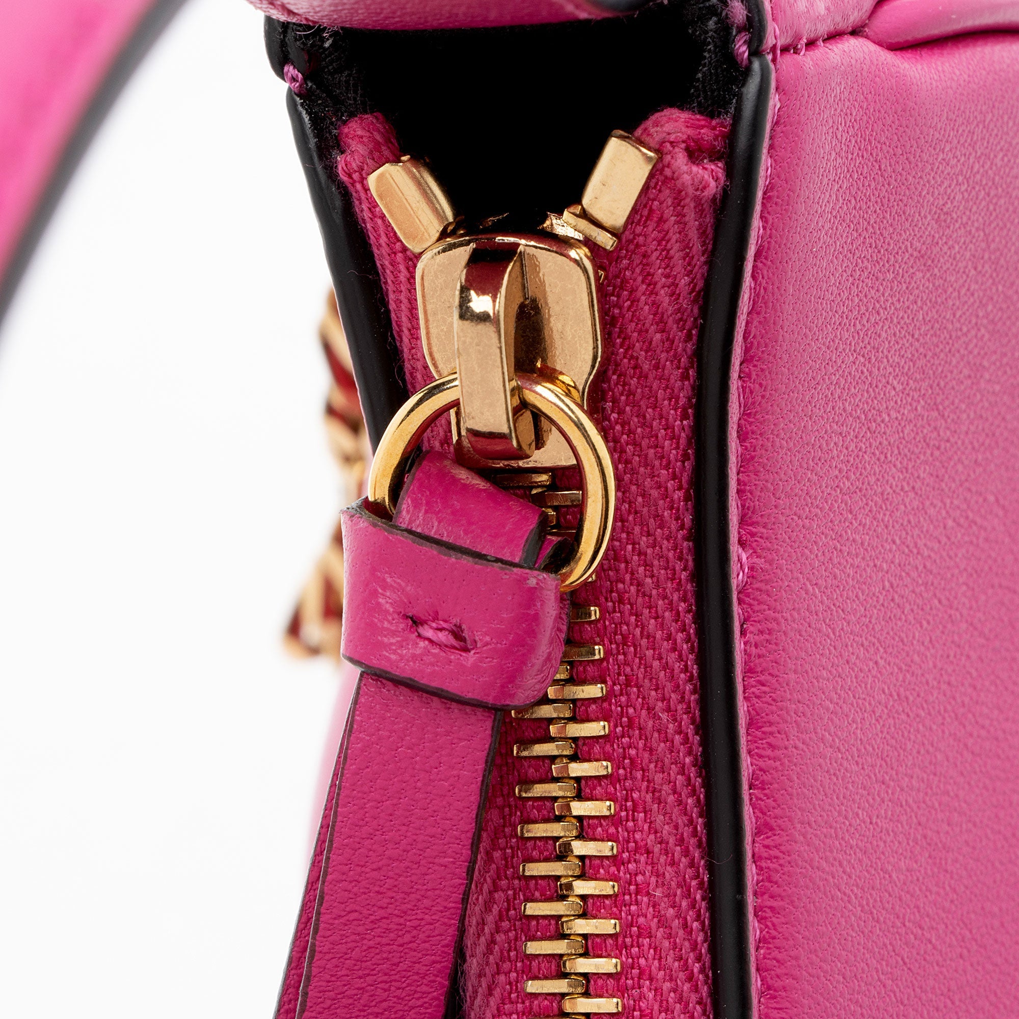 Versace Quilted Leather Medusa Half Moon Shoulder Bag
