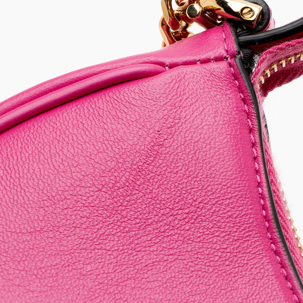 Versace Quilted Leather Medusa Half Moon Shoulder Bag