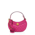 Versace Quilted Leather Medusa Half Moon Shoulder Bag