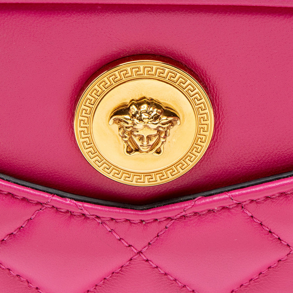 Versace Quilted Leather Medusa Small Camera Bag