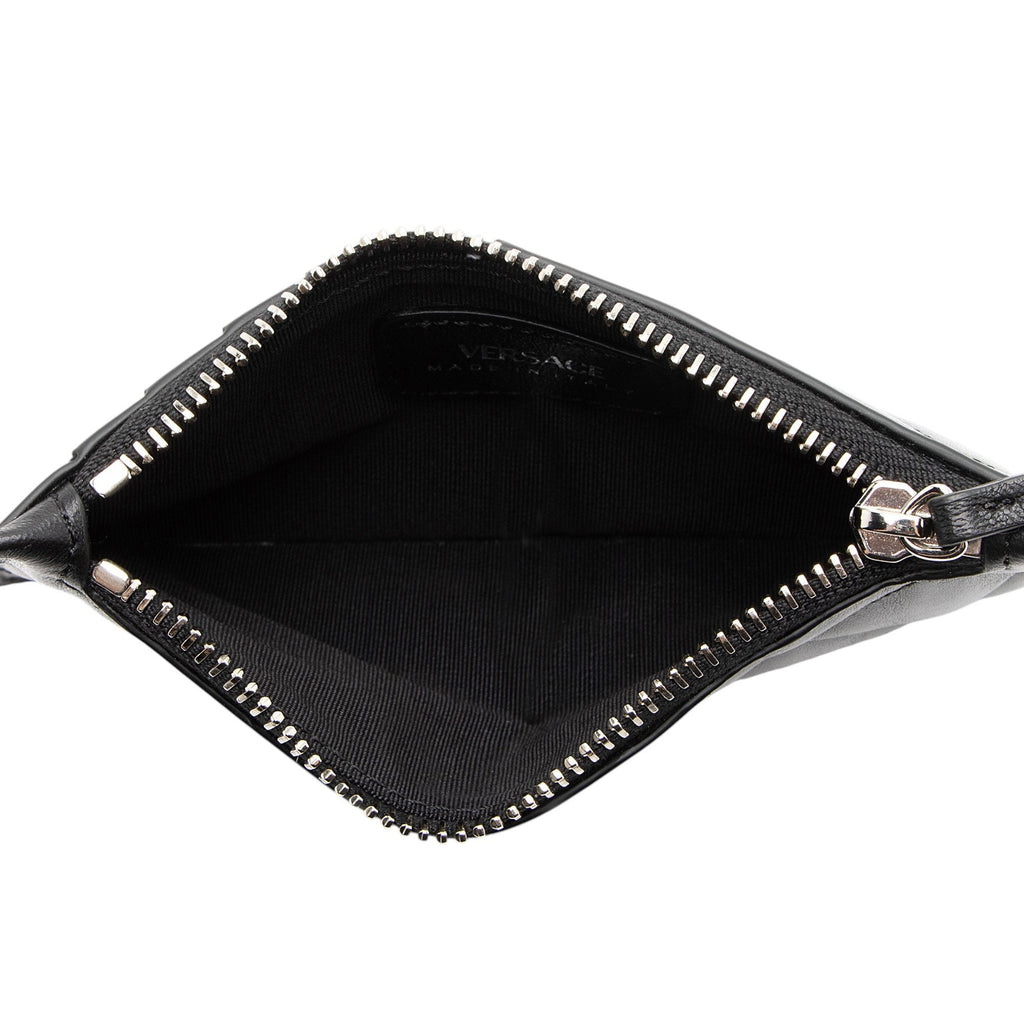 Versace Quilted Nappa La Medusa Card Holder