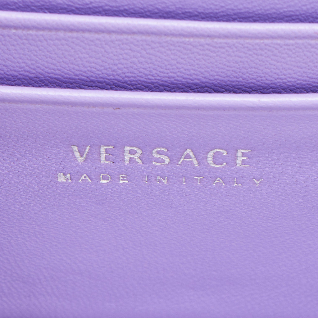 Versace Quilted Patent Leather Virtus Crossbody (SHF-zq1c6L)