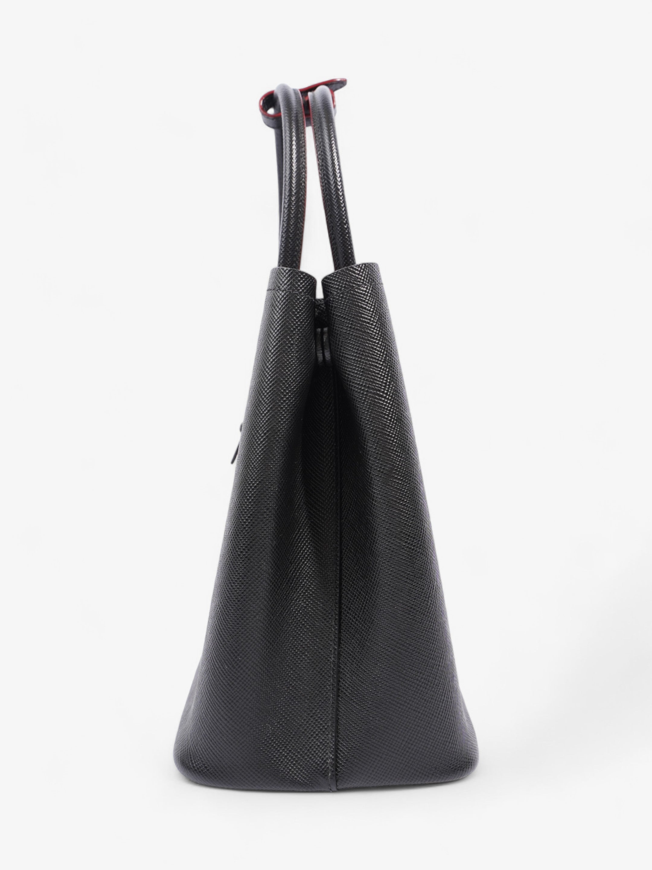Prada Double Tote Black Saffiano Leather Medium