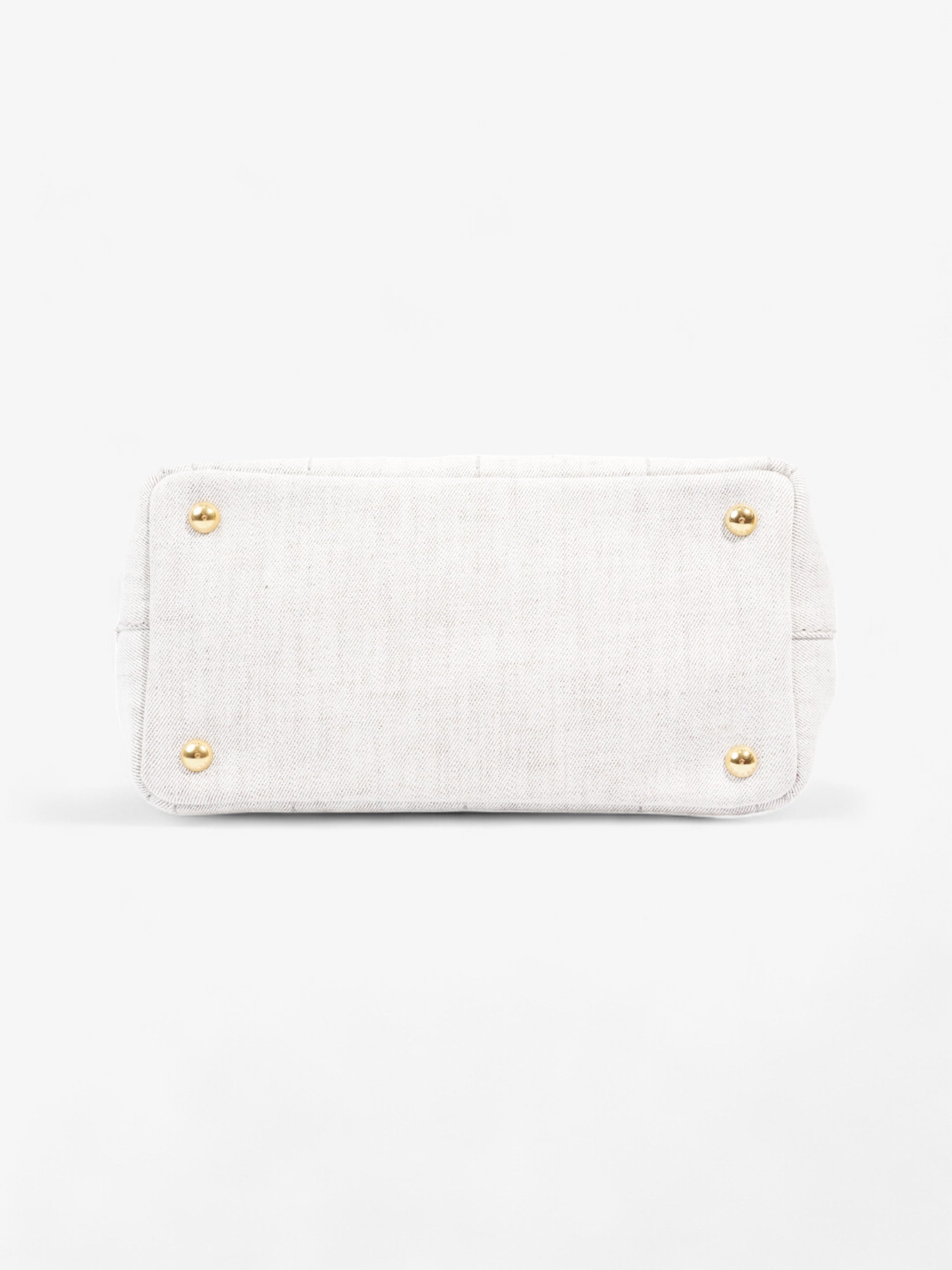 Prada Canapa Tote Grey Denim