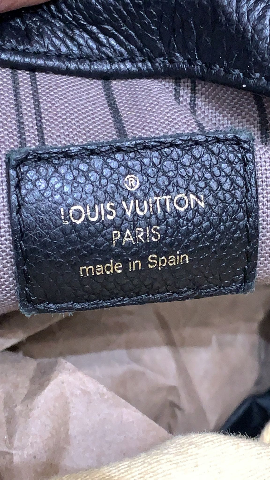 LOUIS VUITTON Artsy MM Empreinte Leather Shoulder Bag Black